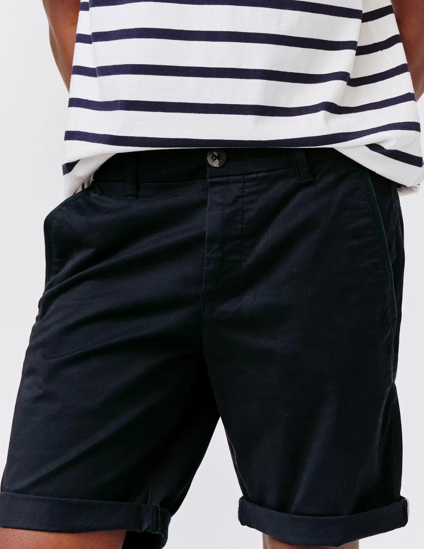 Flash Sale BZB Bermuda chino Bleufoncé