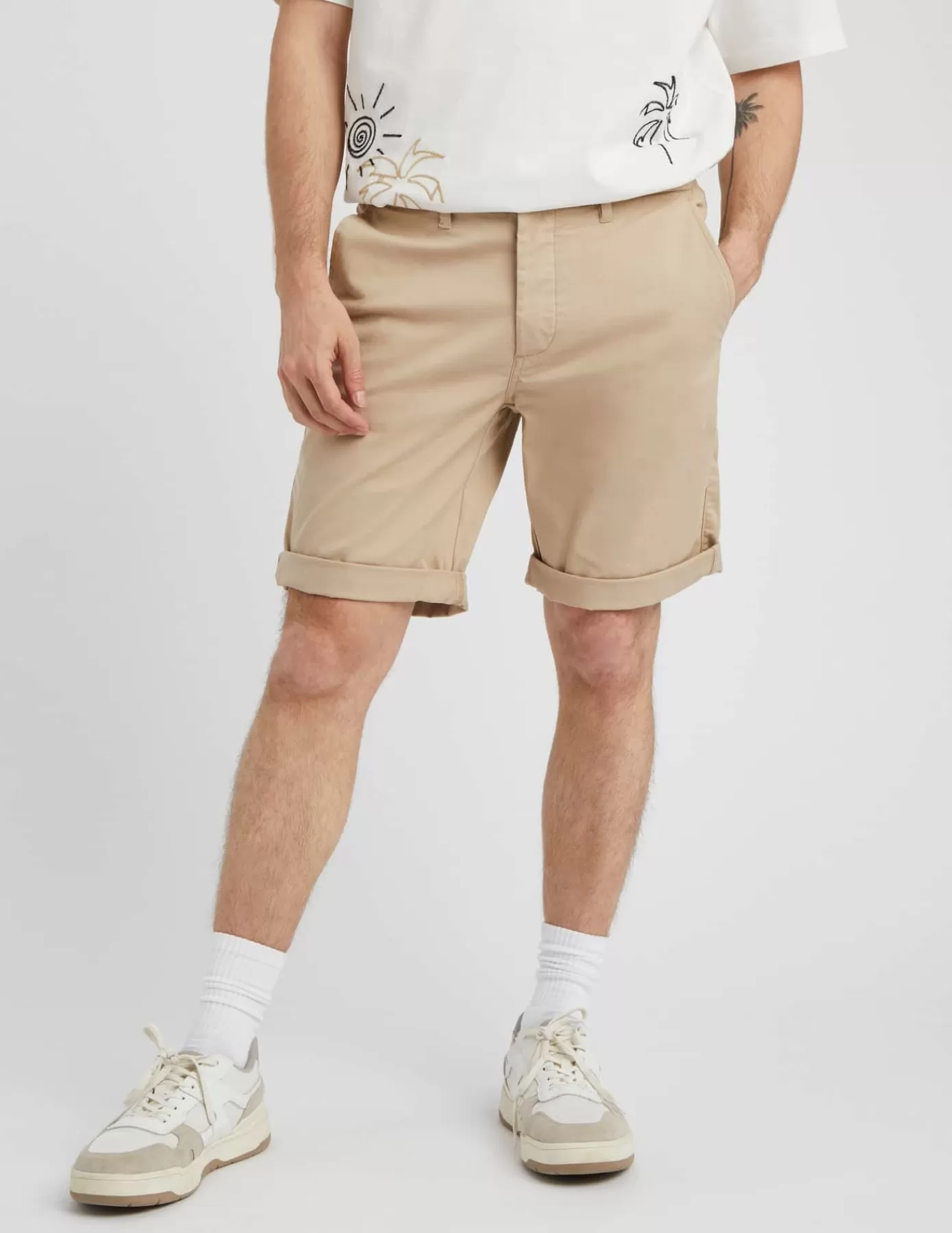 Cheap BZB Bermuda chino Beige