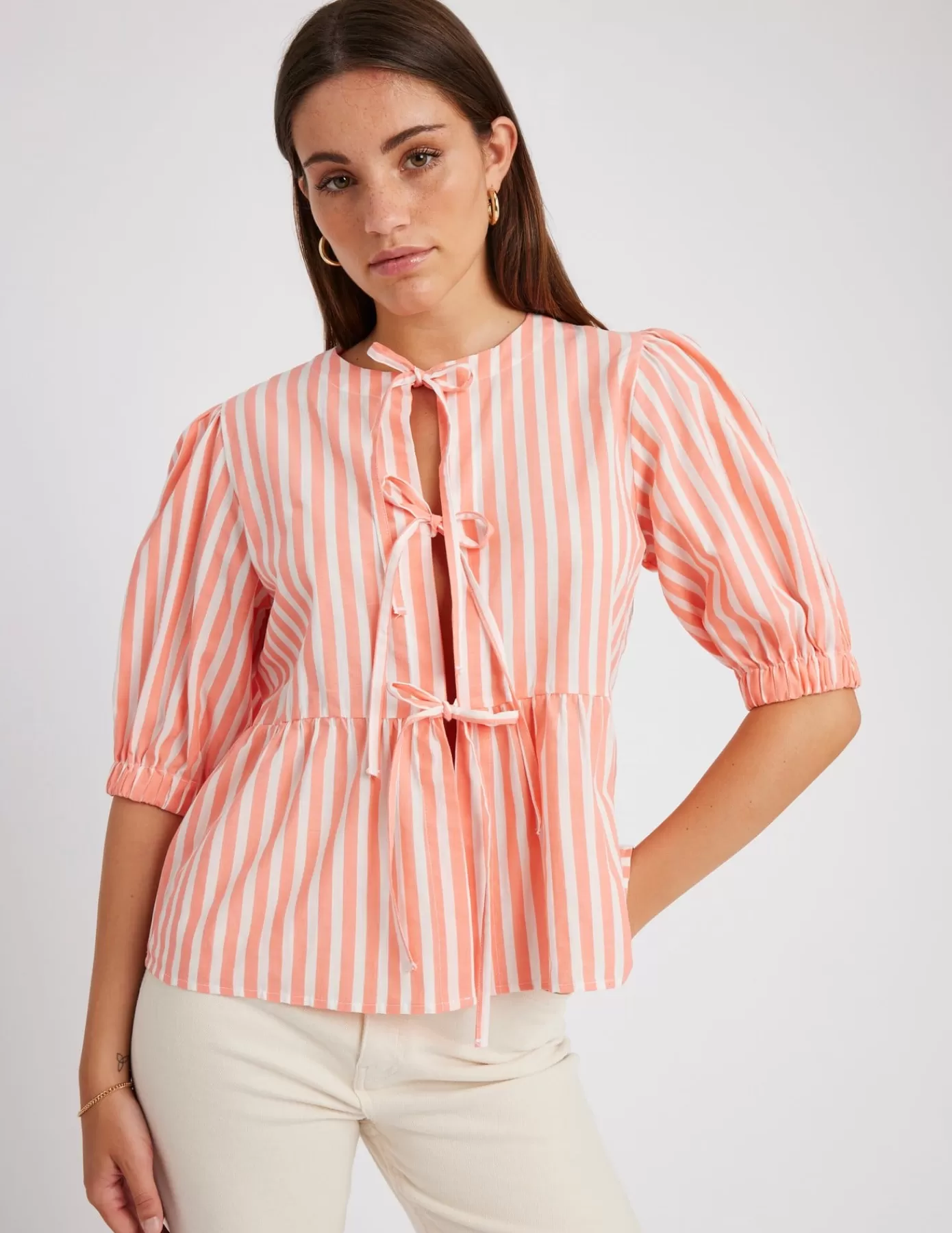 Flash Sale BZB Blouse à nouer Rose