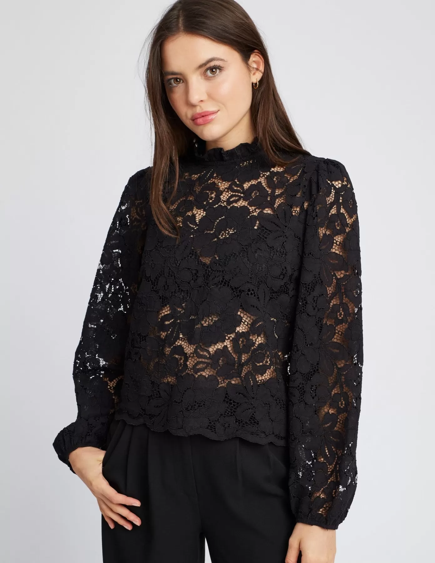 New BZB Blouse en dentelle Noir