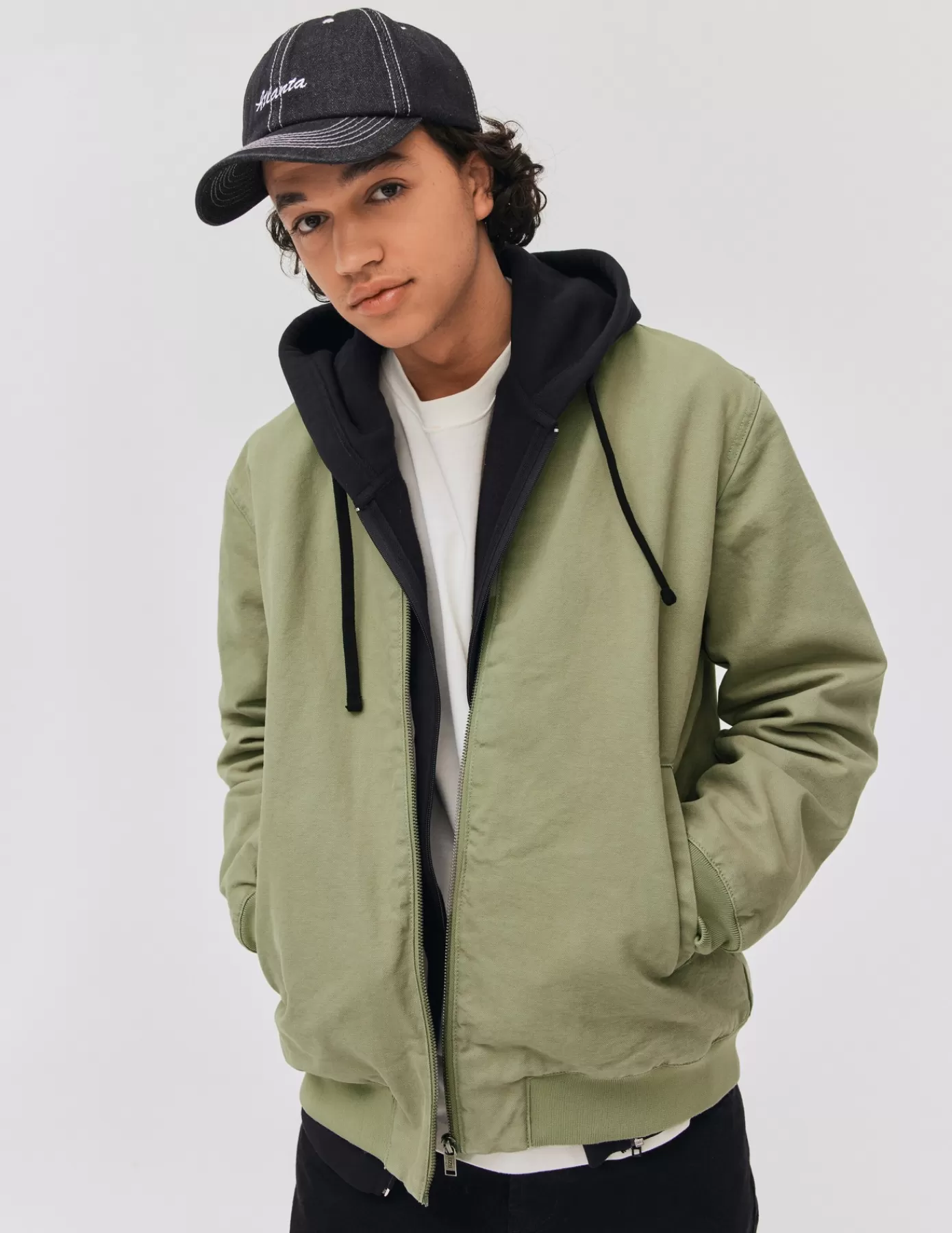 Shop BZB Blouson bombers vert