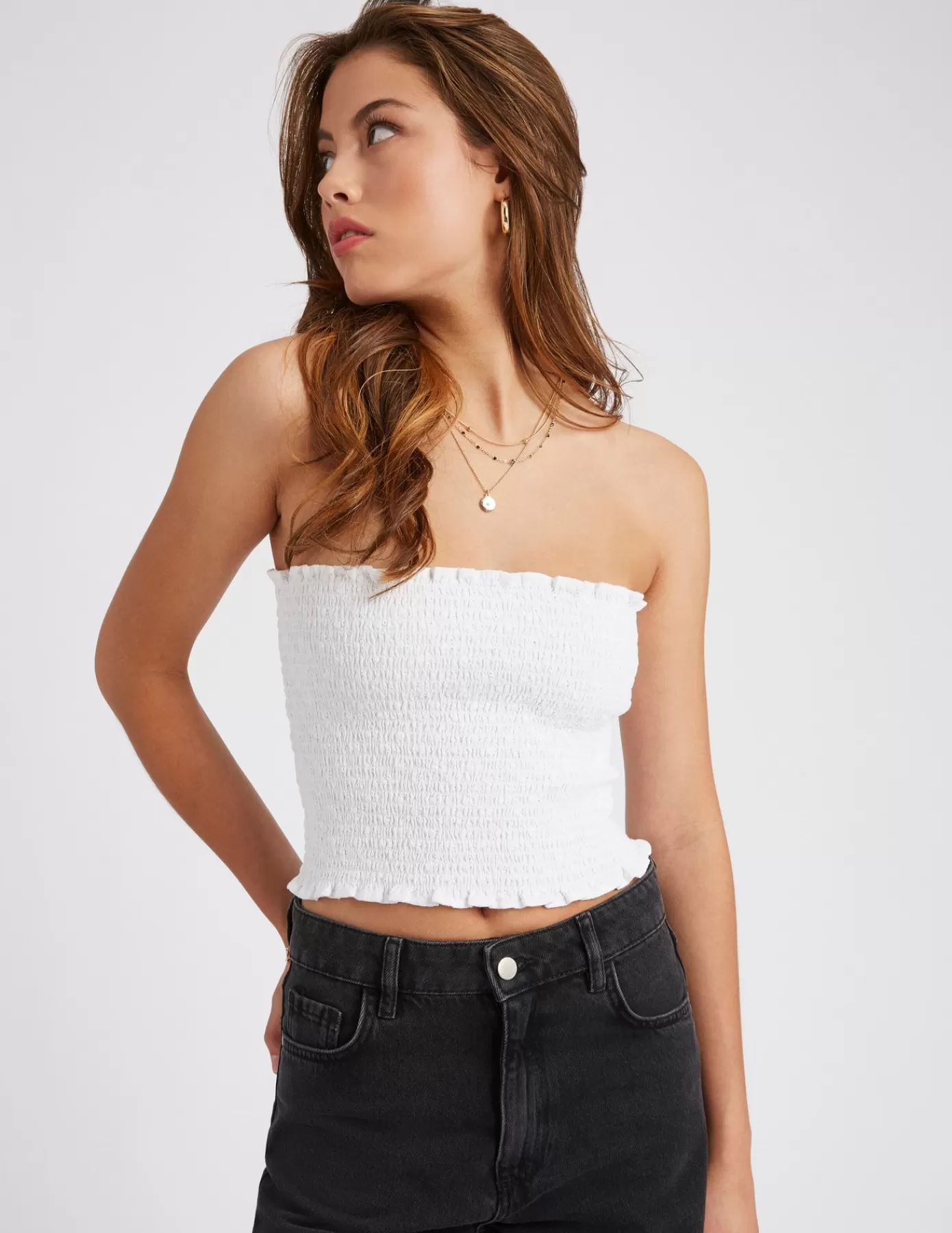 Discount BZB Bustier uni Blanc