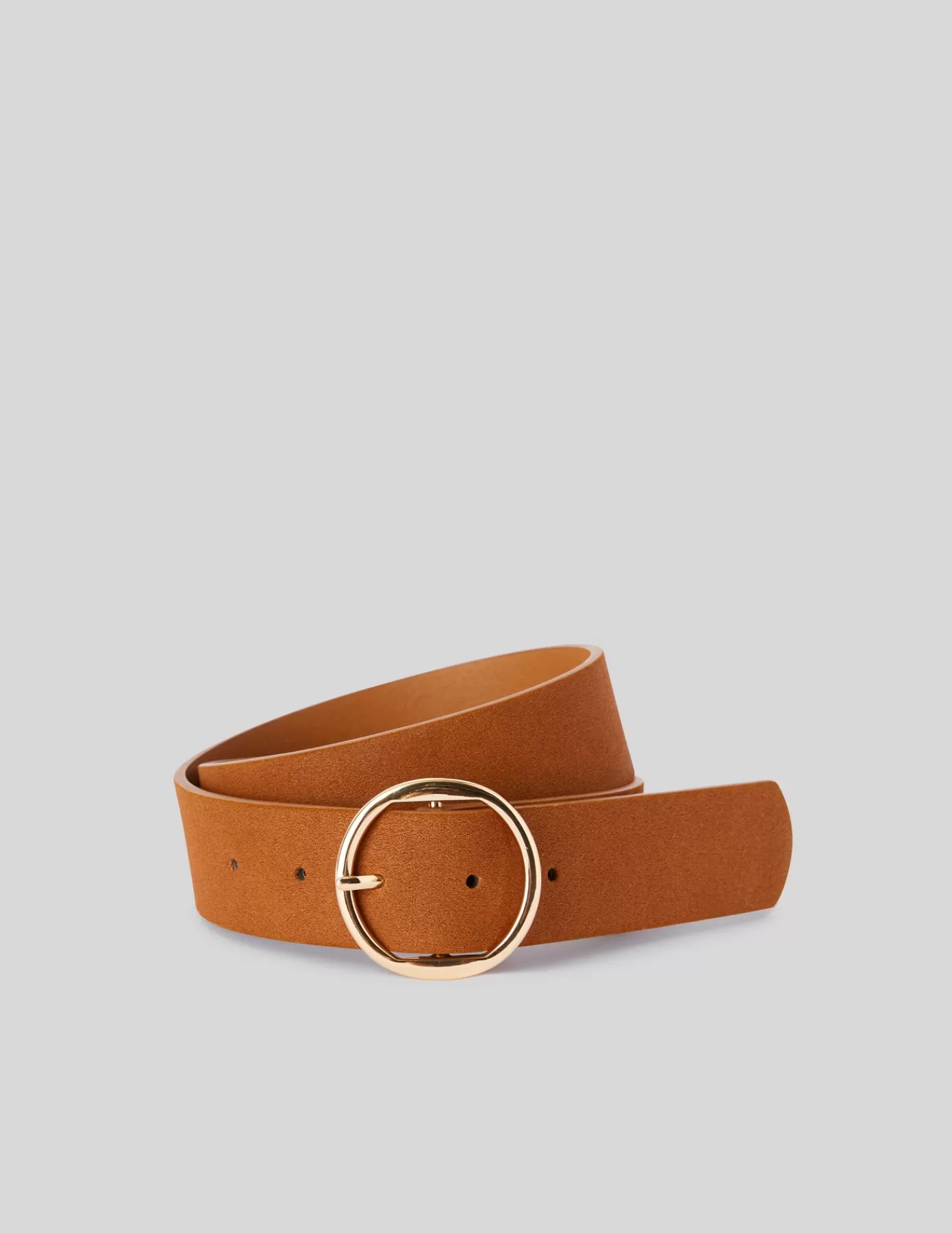 Flash Sale BZB Ceinture basique boucle ronde Camel