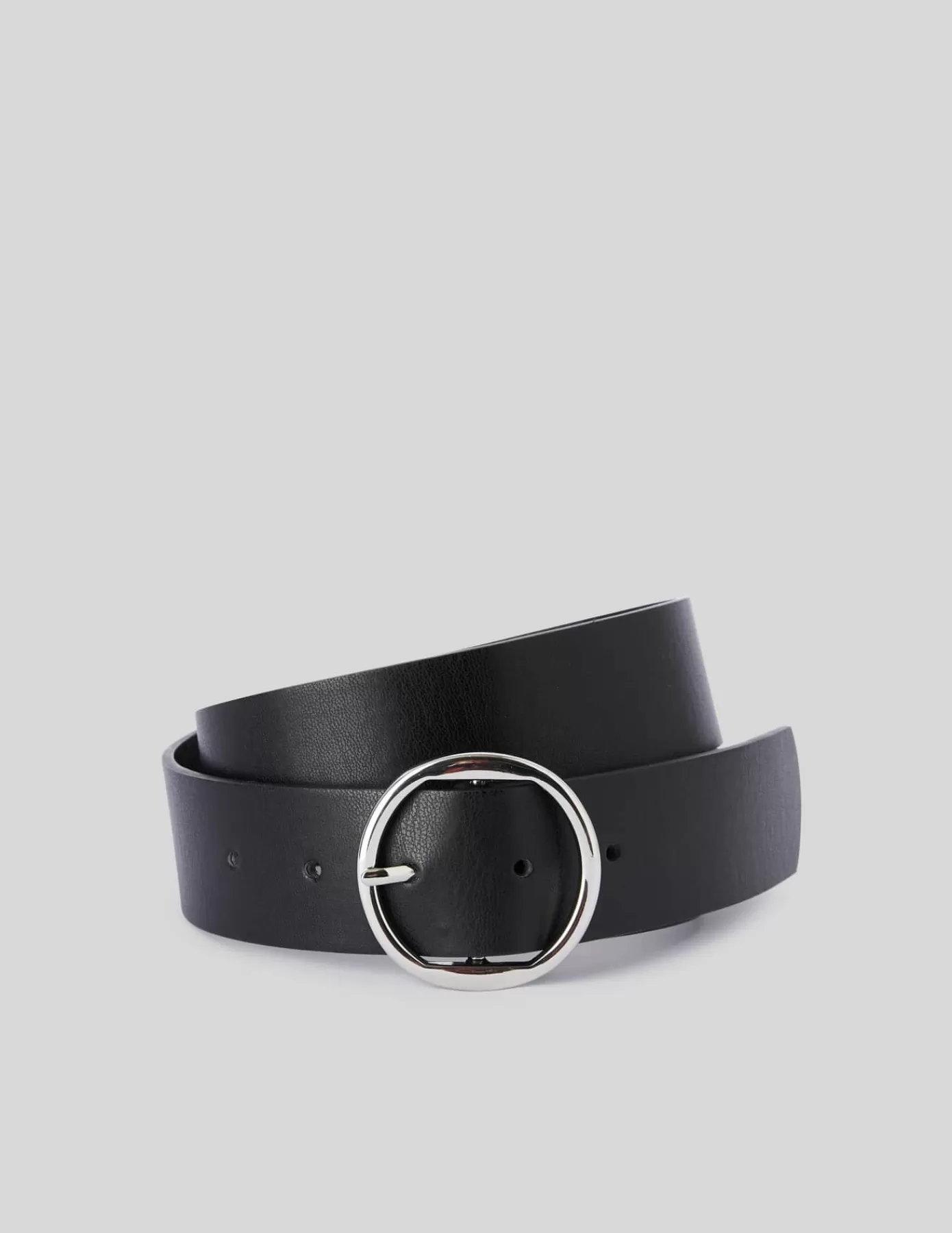 Sale BZB Ceinture basique boucle ronde Noir