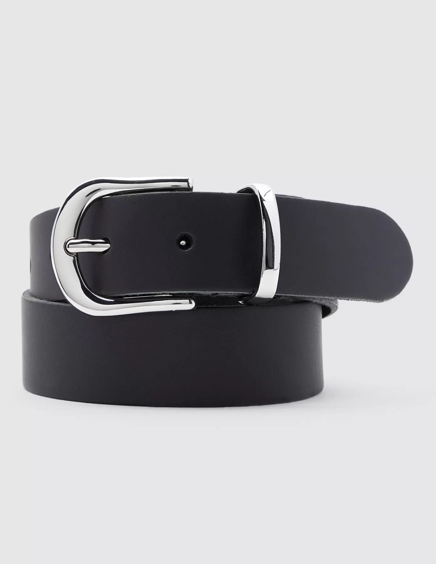 Sale BZB Ceinture cuir basique Noir