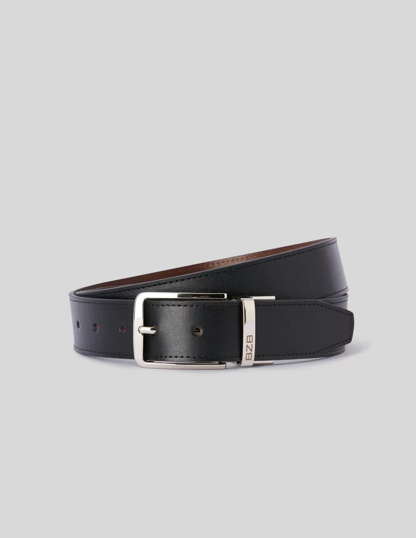 Cheap BZB Ceinture cuir réversible Noir