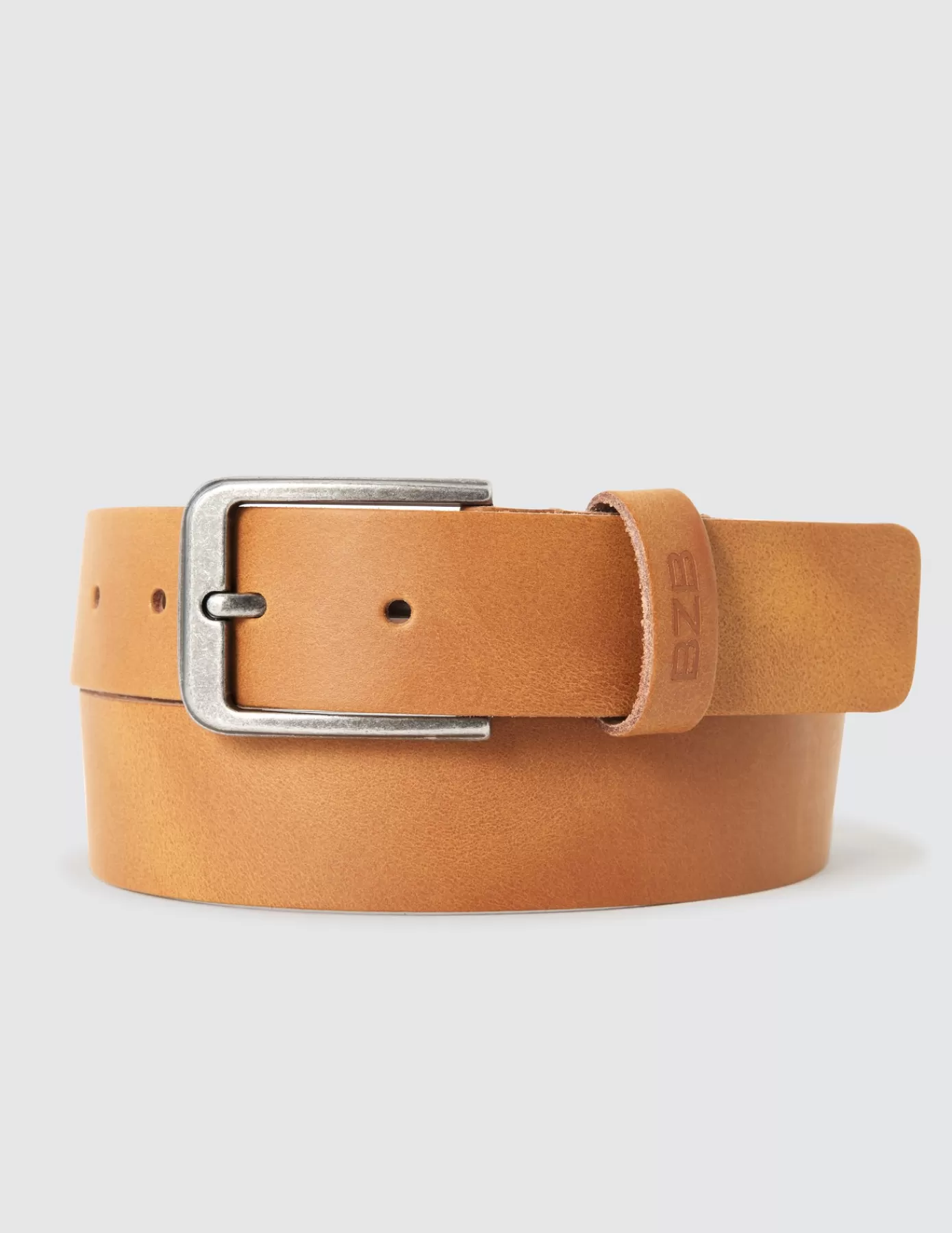 Cheap BZB Ceinture en cuir CARL Camel