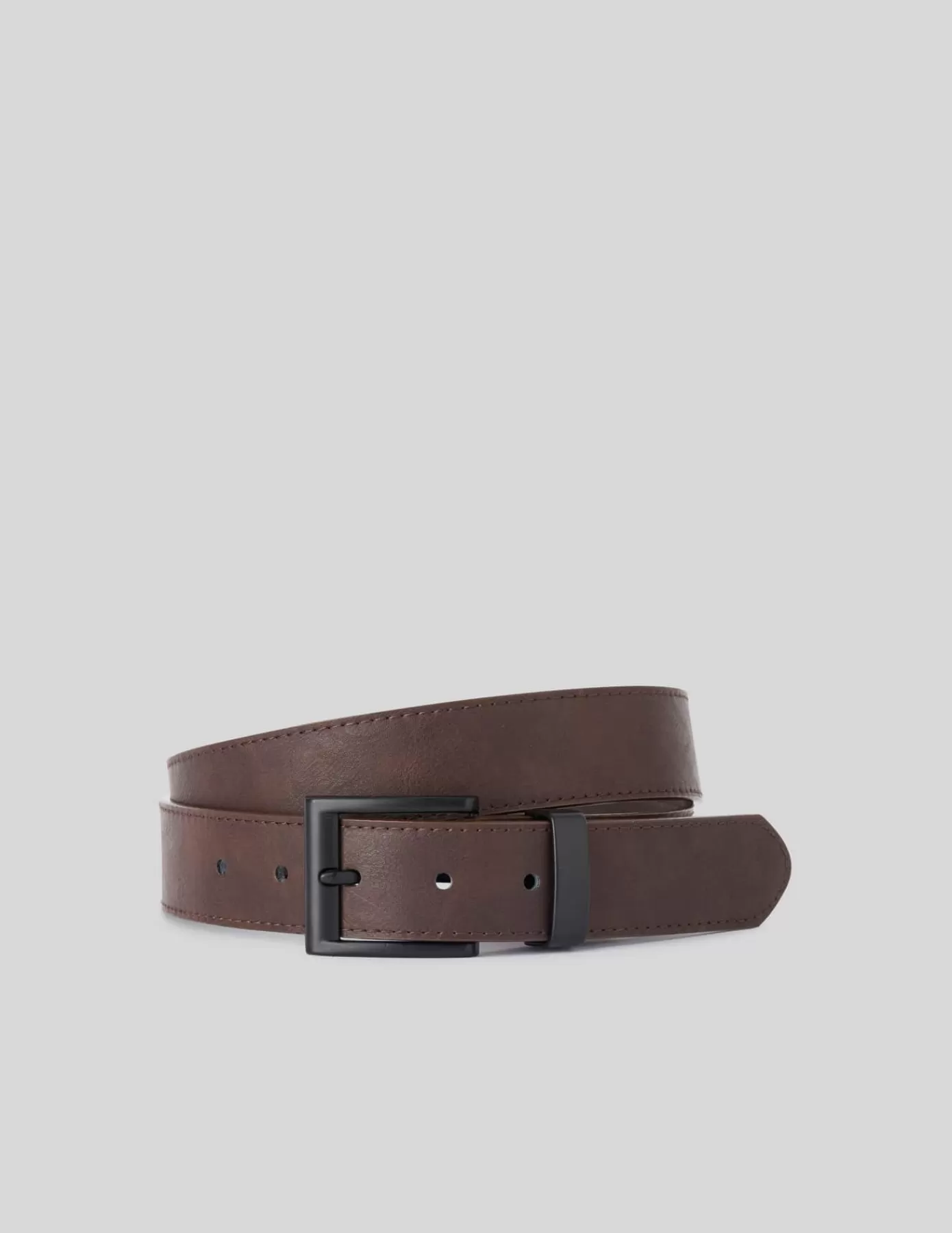 Sale BZB Ceinture marron boucle noire Marronfoncée