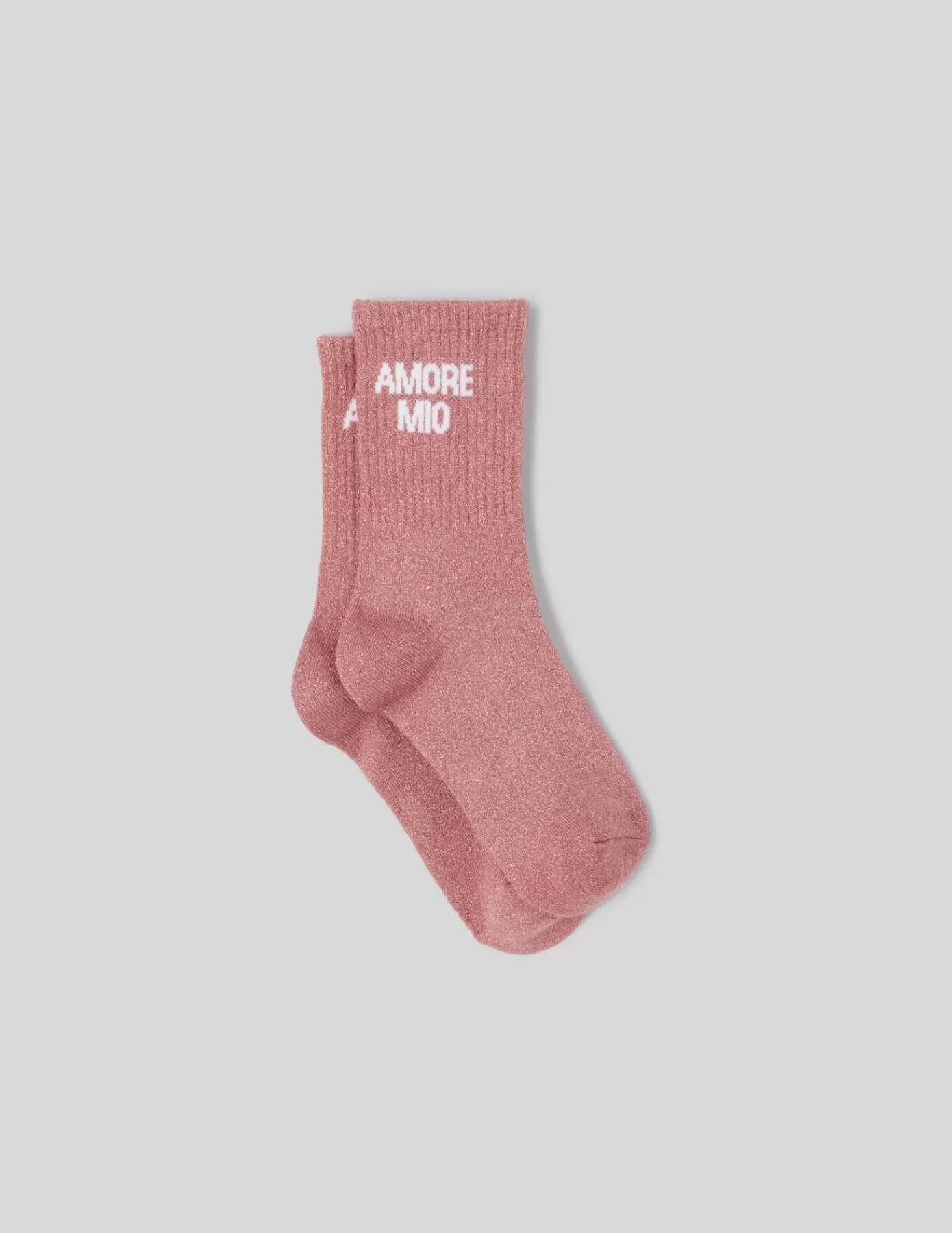 Flash Sale BZB Chaussettes unitaires lurex wording Rose