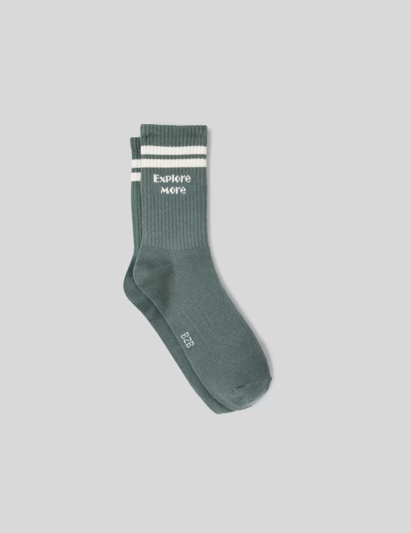 Discount BZB Chaussettes unitaires sport wording Vertpâle