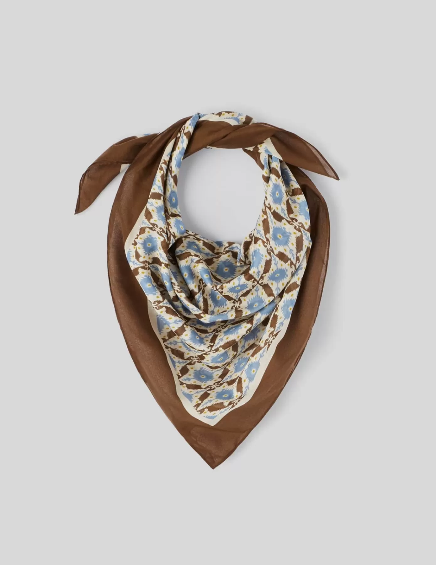 New BZB Foulard coton imprimé Vertkaki