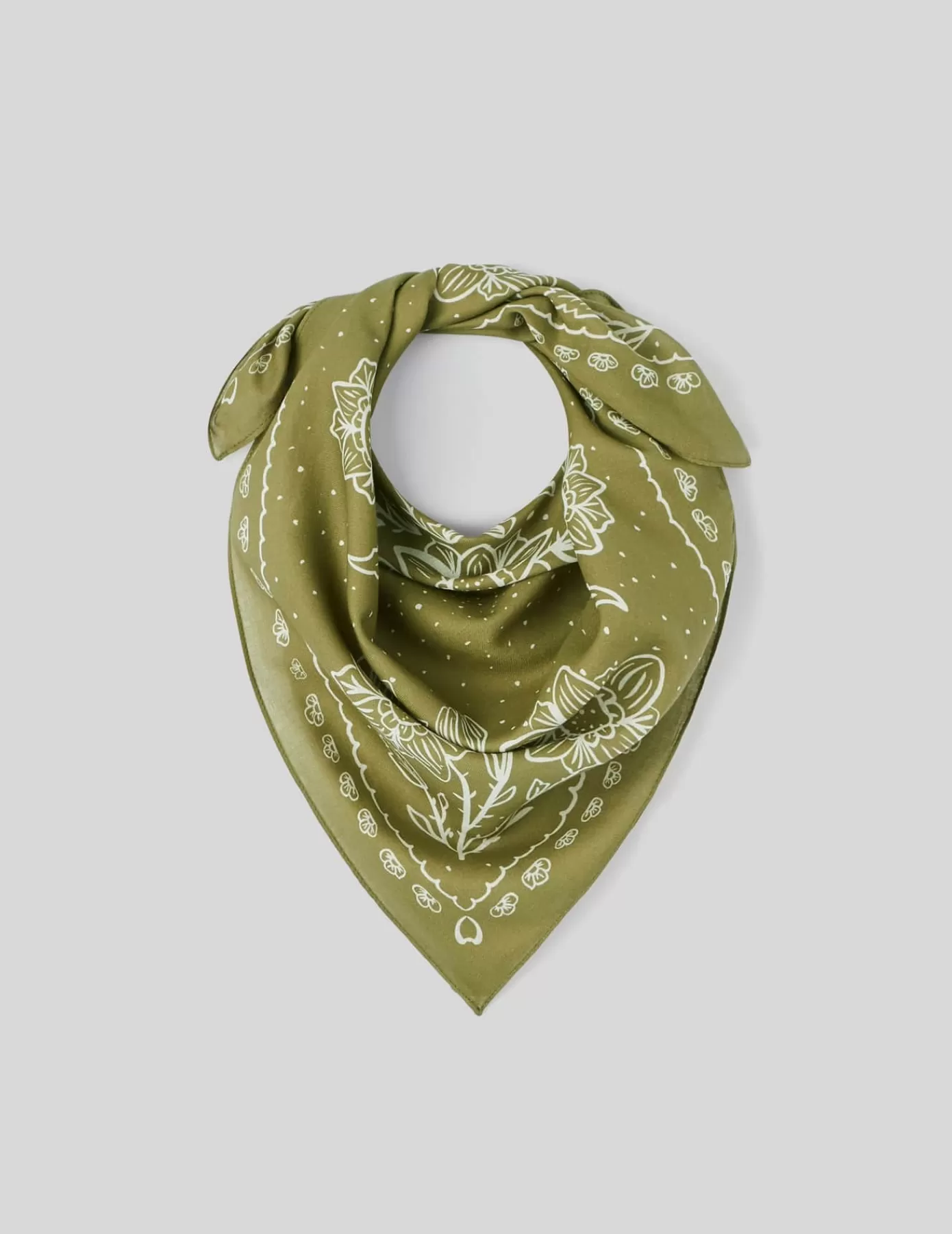 Store BZB Foulard coton imprimé Vertkaki