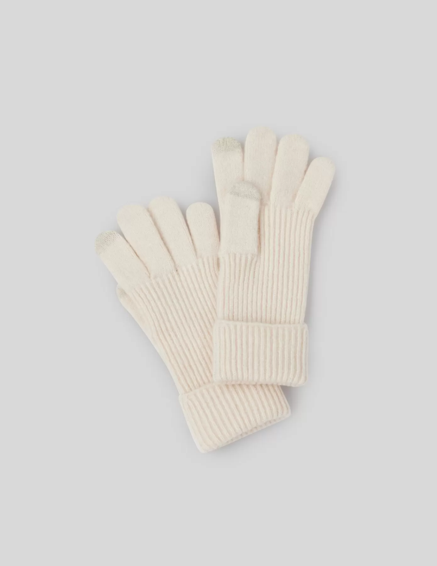 Clearance BZB Gants tactiles à côte Blancécru