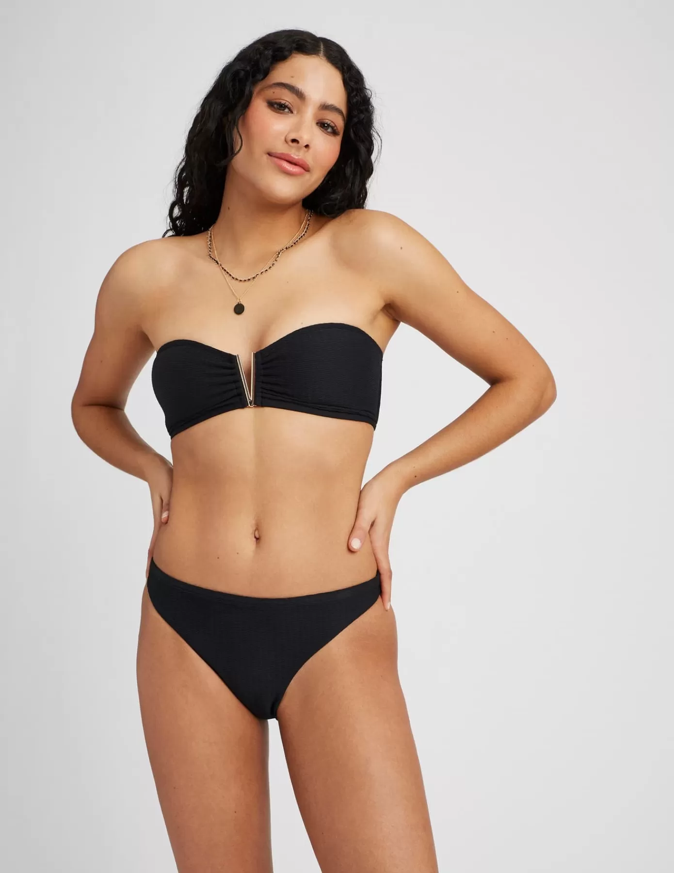 Cheap BZB Haut de maillot bandeau Noir