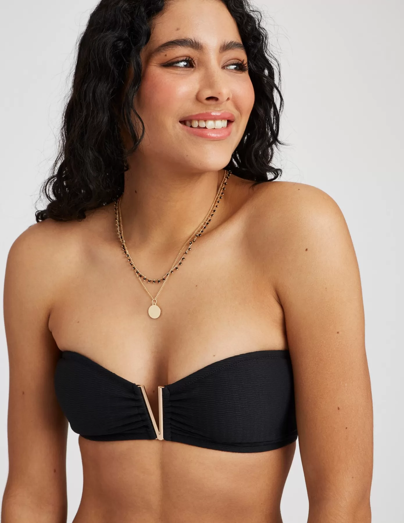 Cheap BZB Haut de maillot bandeau Noir