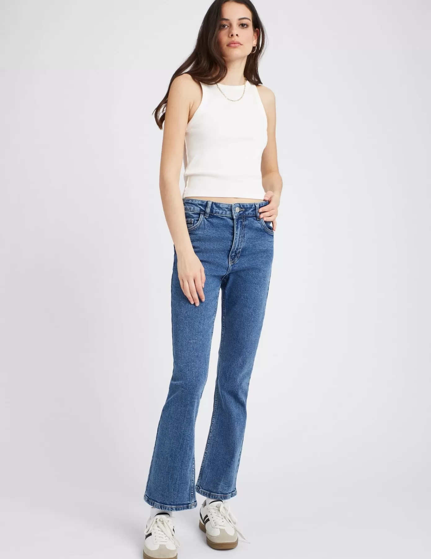 Best BZB Jean mini flare Bleumoyen