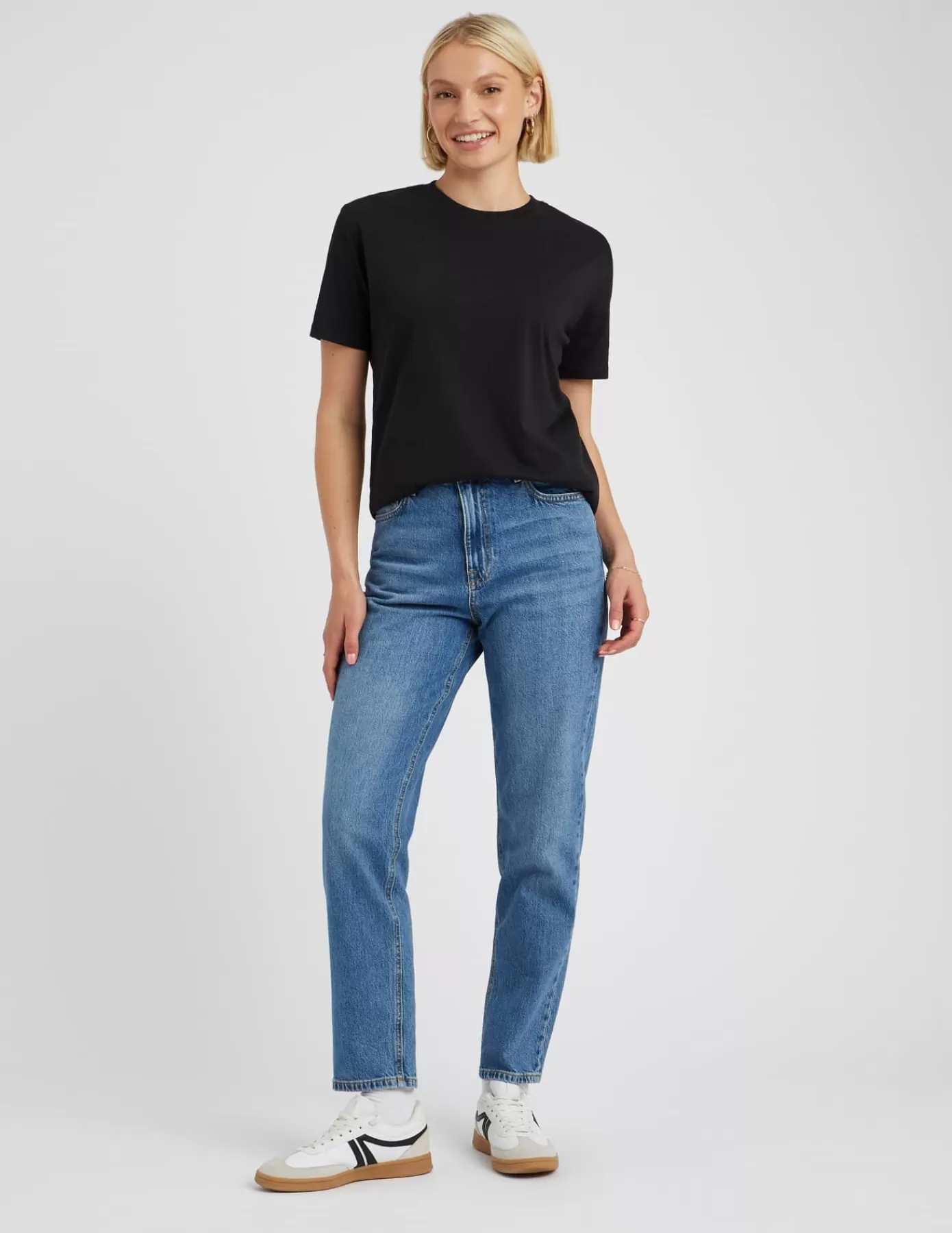 Online BZB Jean mom fit Bleumoyen