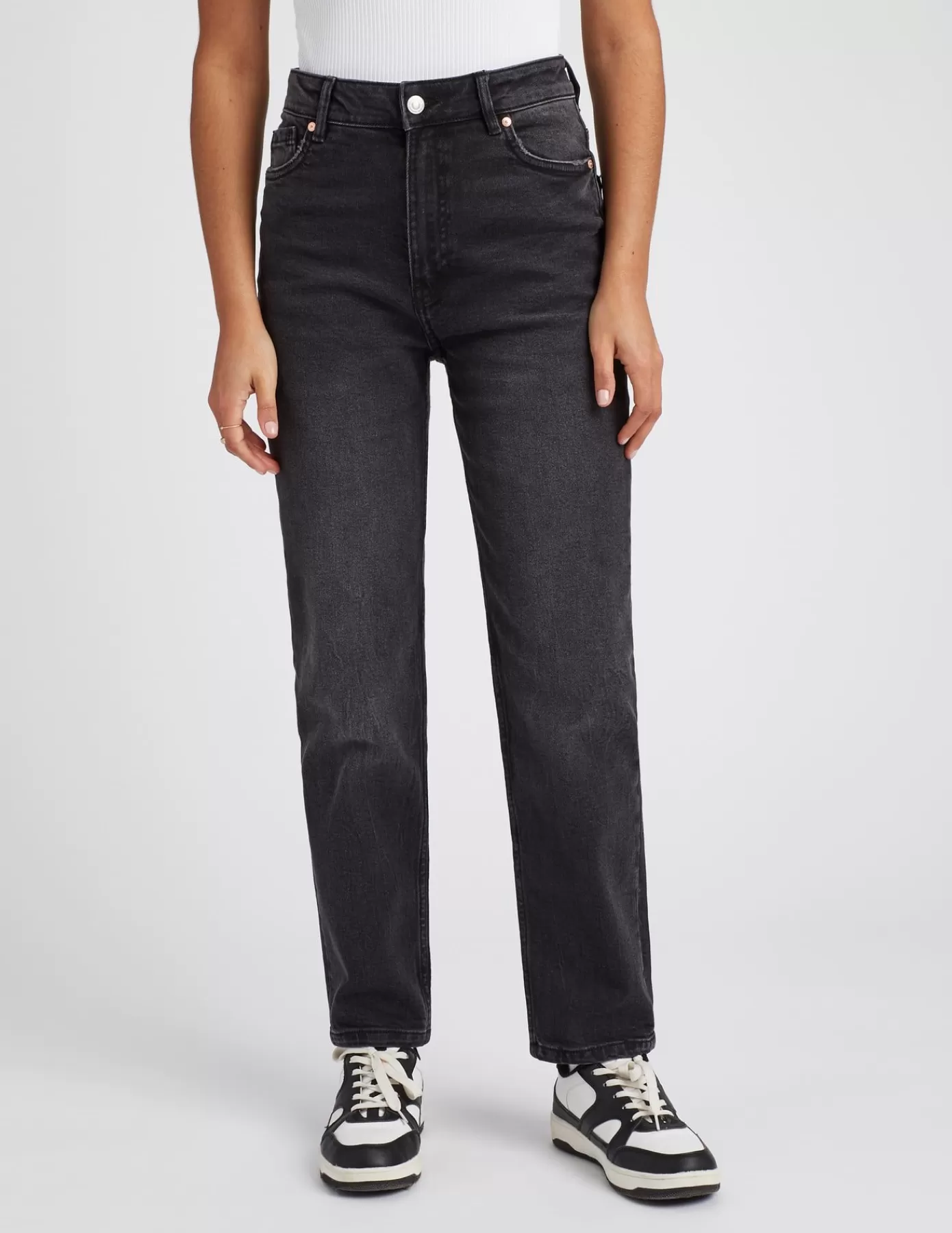 Cheap BZB Jean mom fit Noir