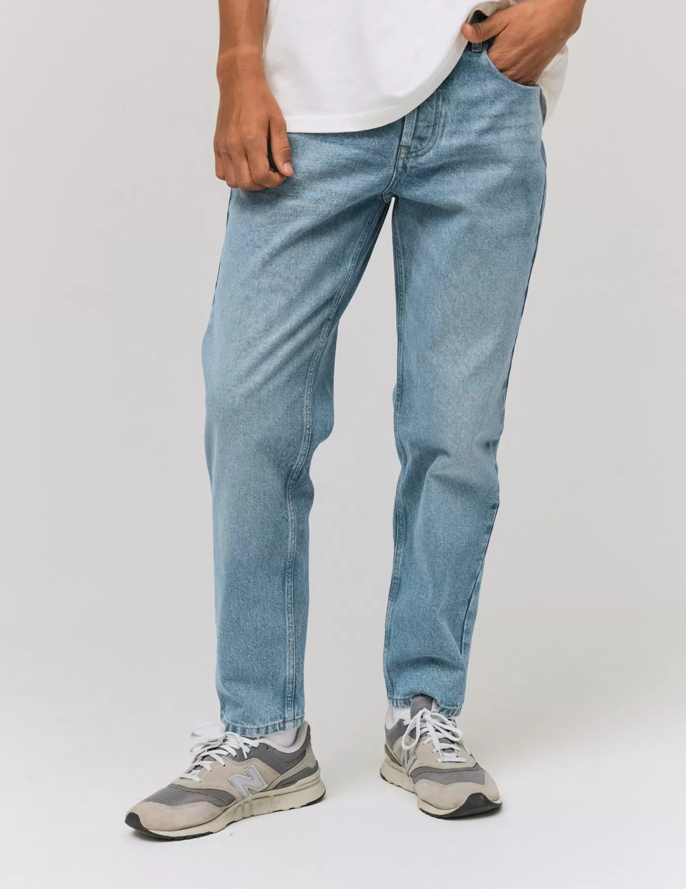 Hot BZB Jean relaxed double stone Bleumoyen