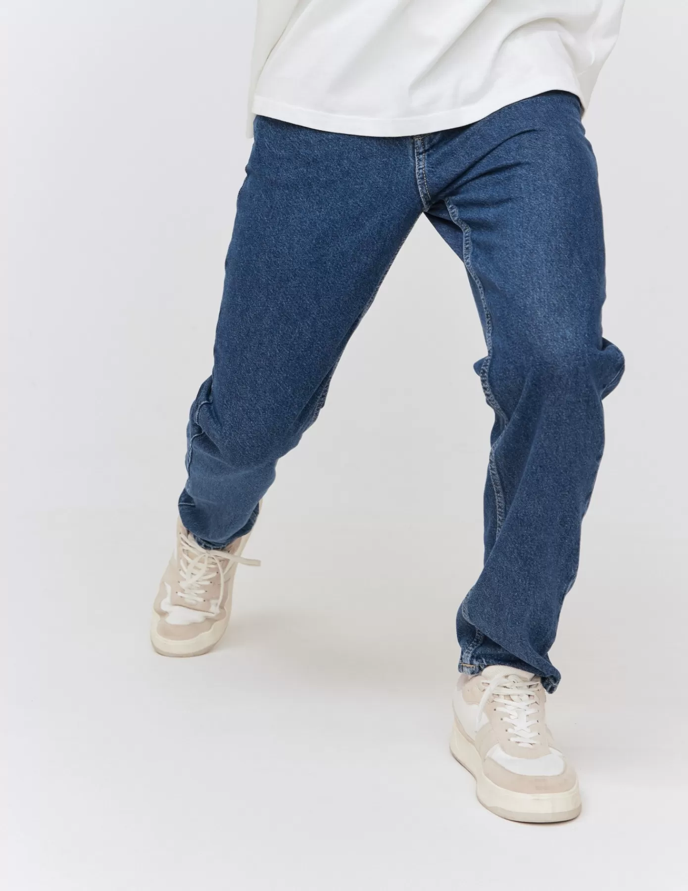 Store BZB Jean relaxed stone used Bleufoncé