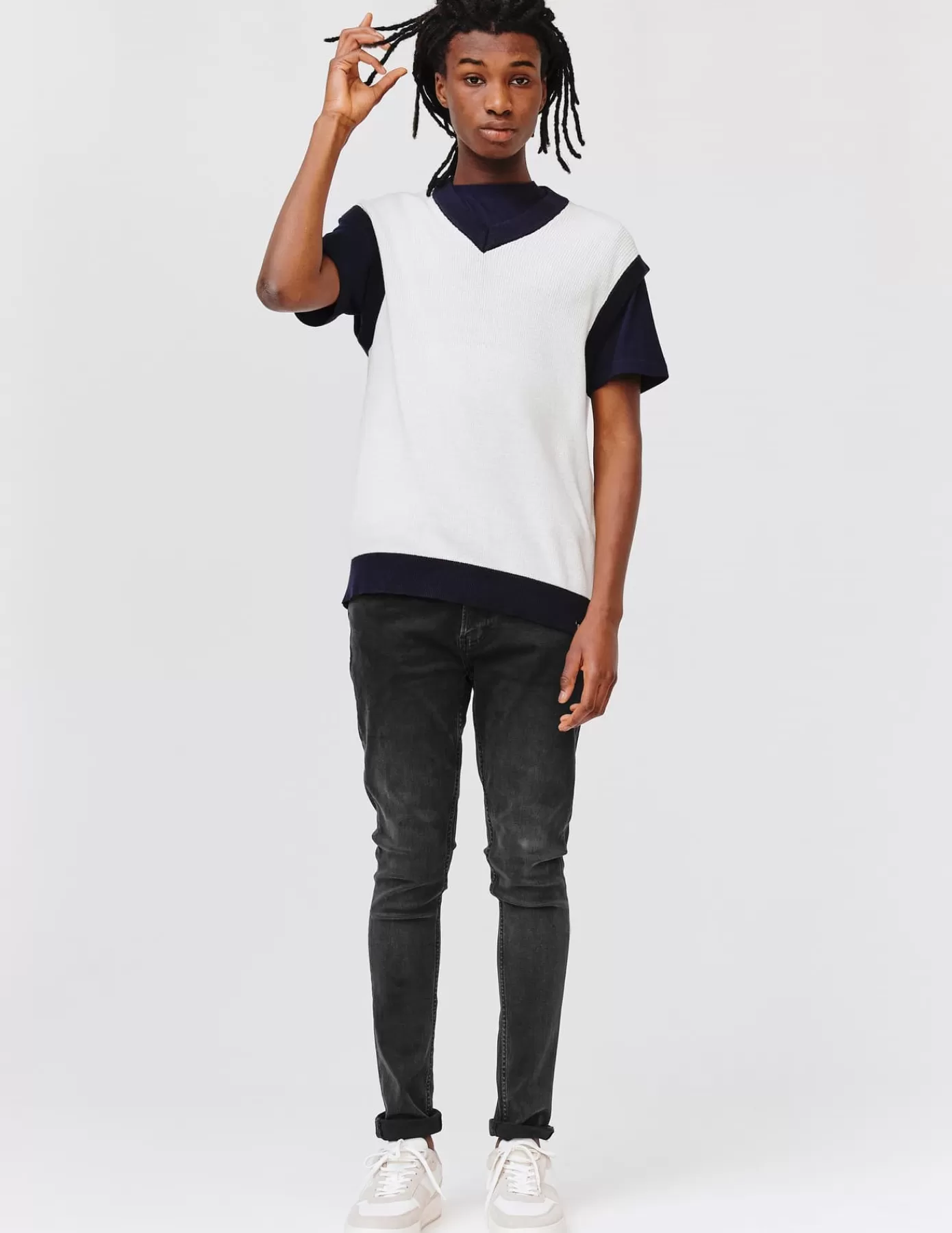 Store BZB Jean skinny basique delavé Noir