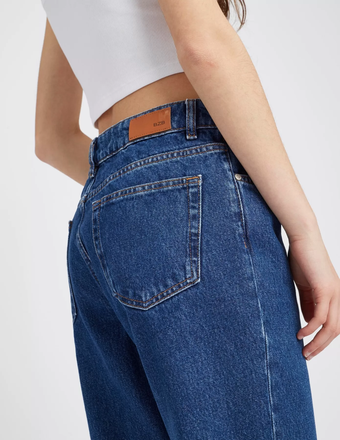 Best Sale BZB Jean straight Bleufoncé