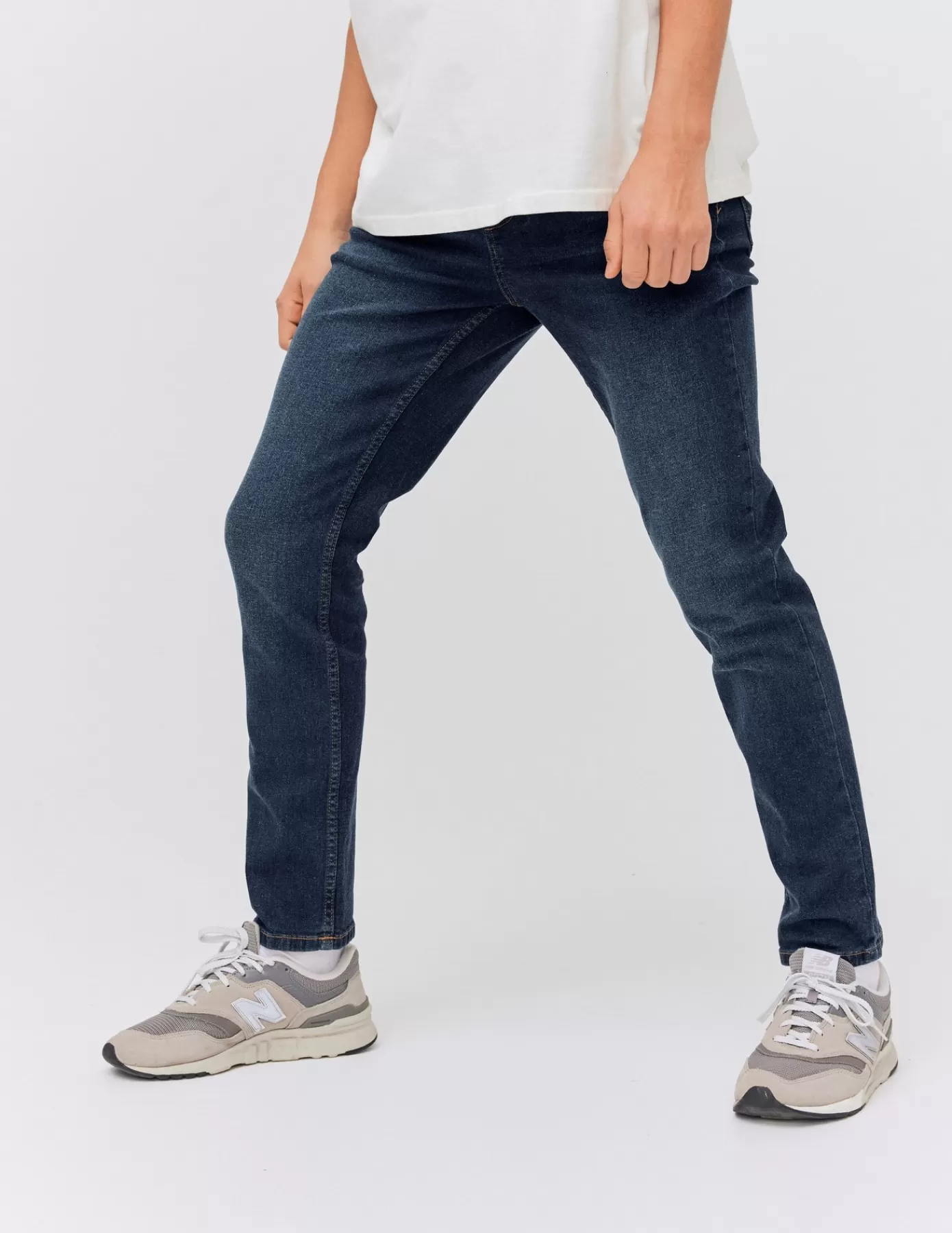 Flash Sale BZB Jean straight délavé Bleufoncé