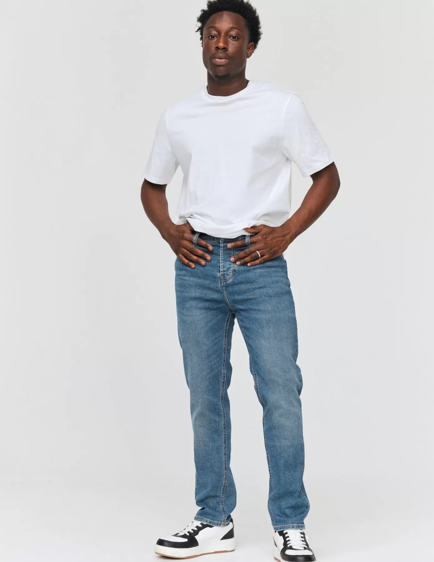 Outlet BZB jean straight stone vintage Bleumoyen