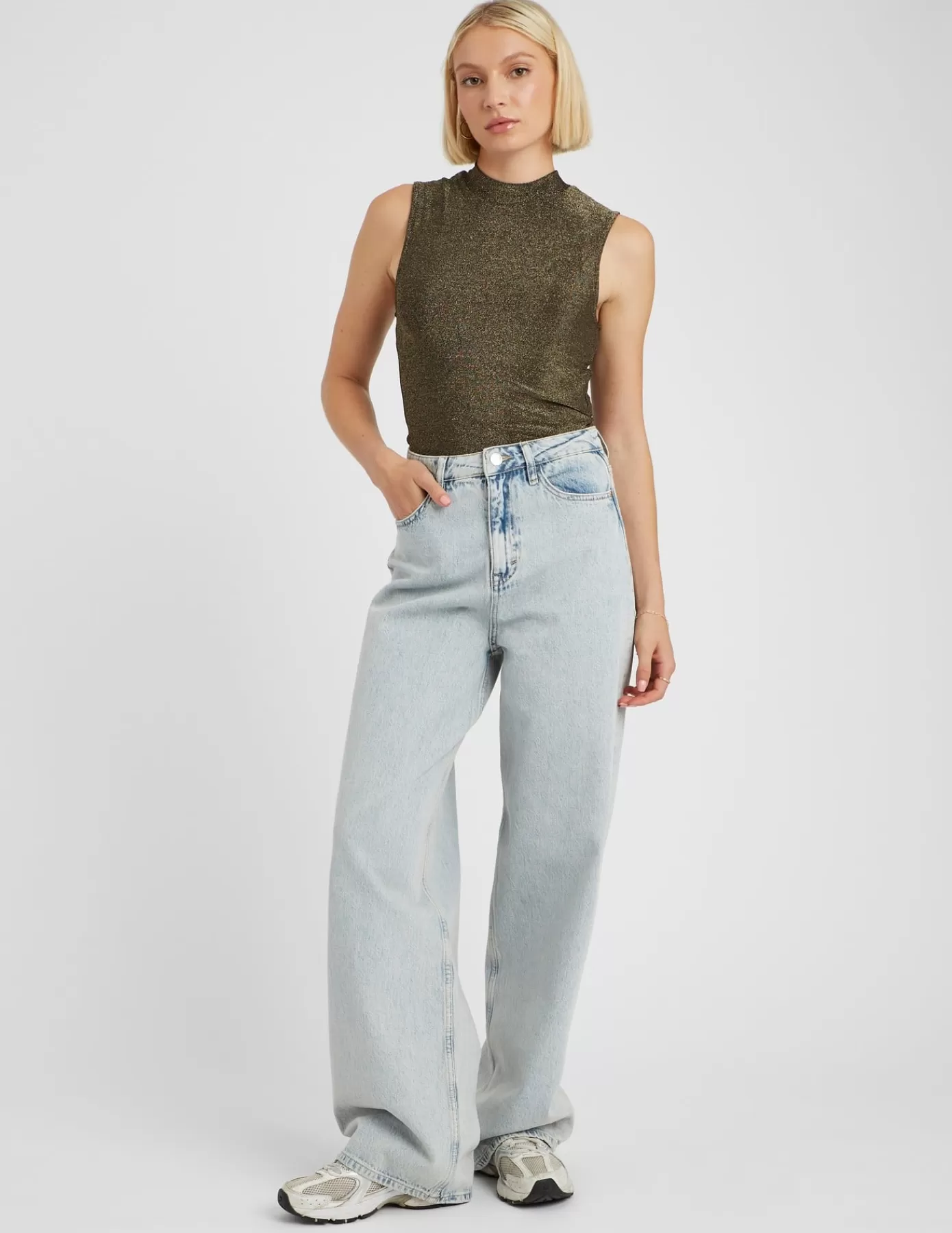 Sale BZB Jean wide leg Bleuclair