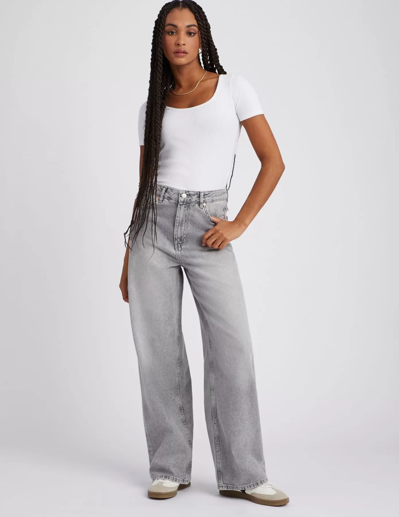 Cheap BZB Jean wide leg Grismoyen