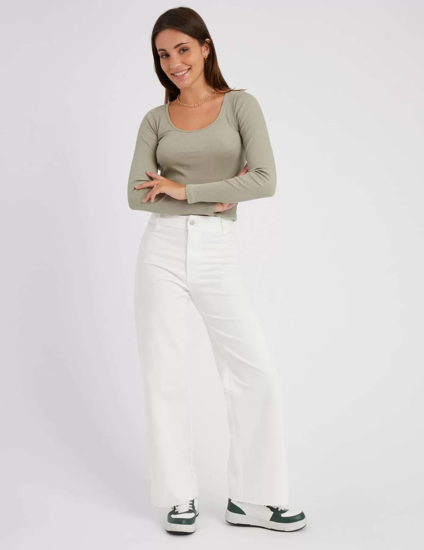 Online BZB Jean wide leg court Blancécru