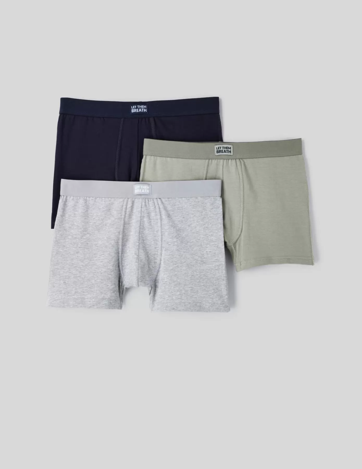 Cheap BZB Lot de 3 boxers avec patch Bleuclair