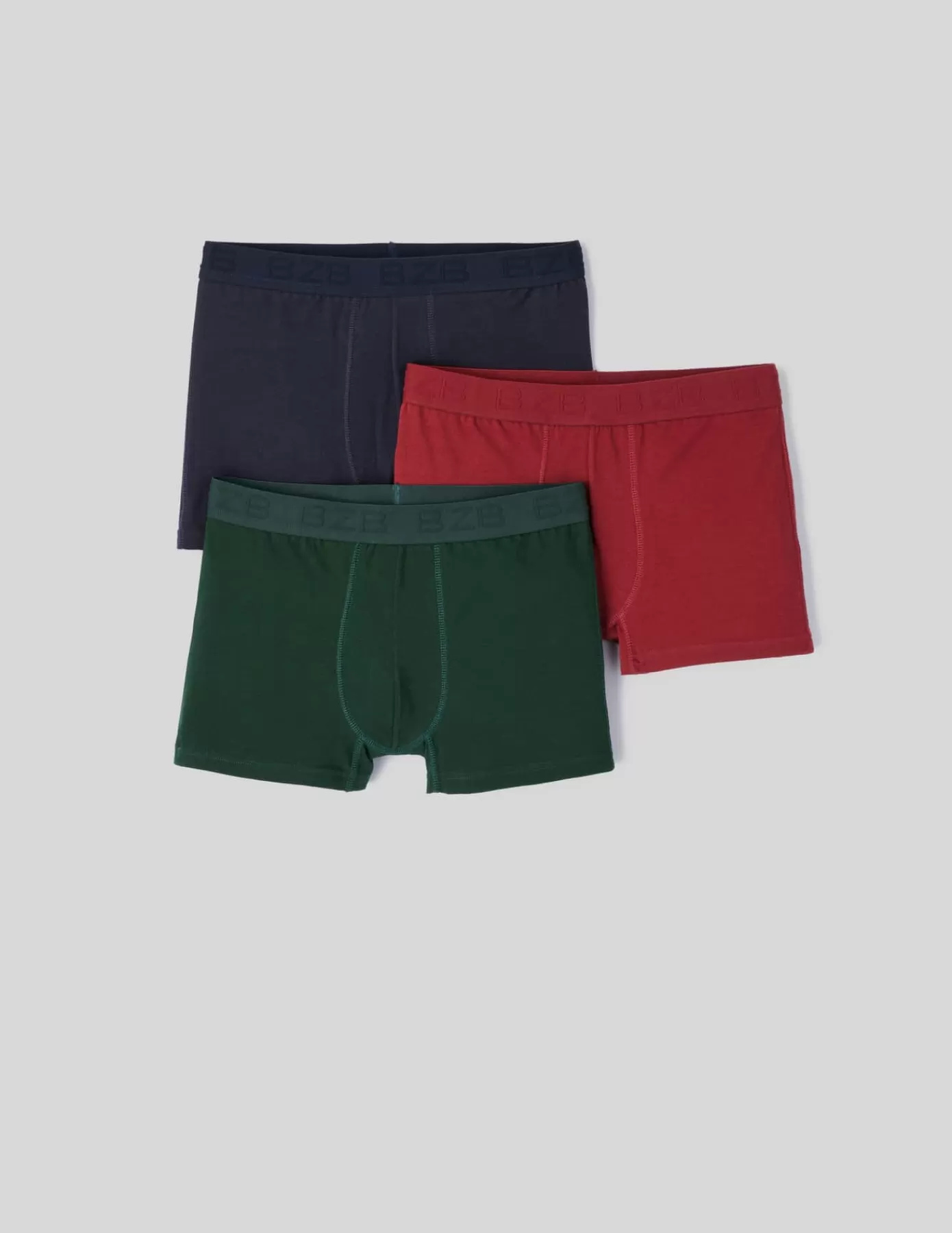 Flash Sale BZB Lot de 3 boxers unis Bordeaux