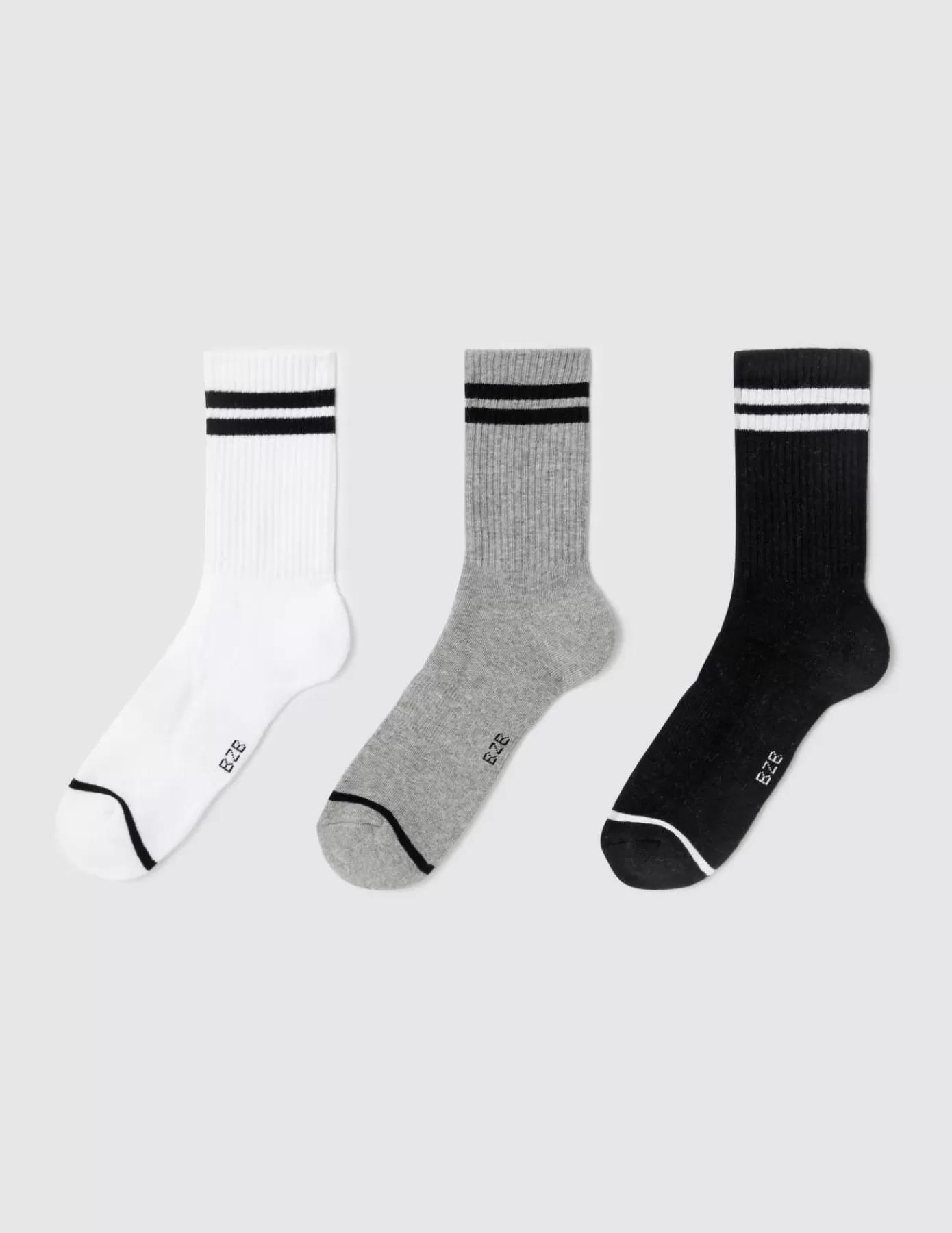 Online BZB Lot de 3 paires de chaussettes sport Noir