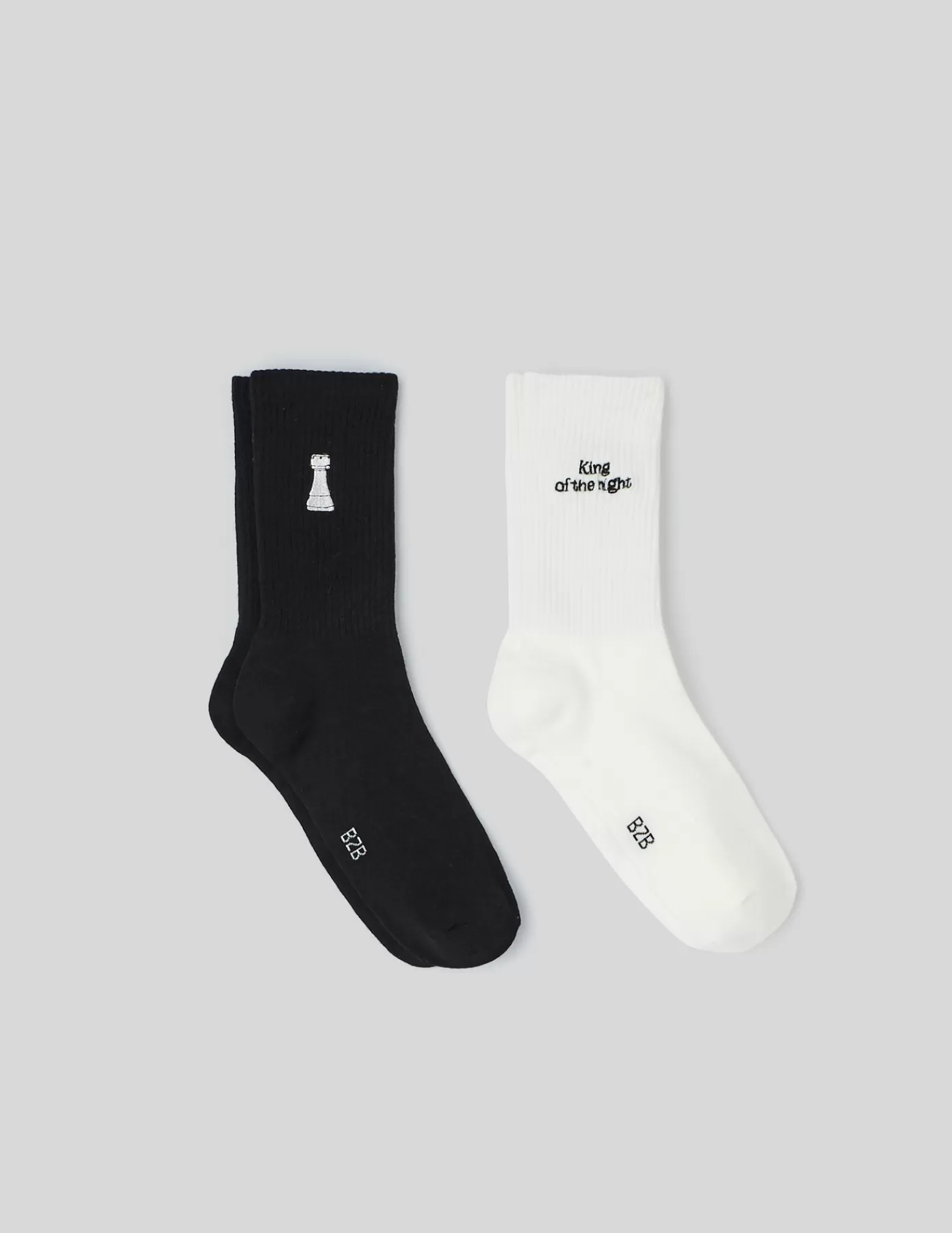 Clearance BZB Lot de 2 paires de chaussettes Noir