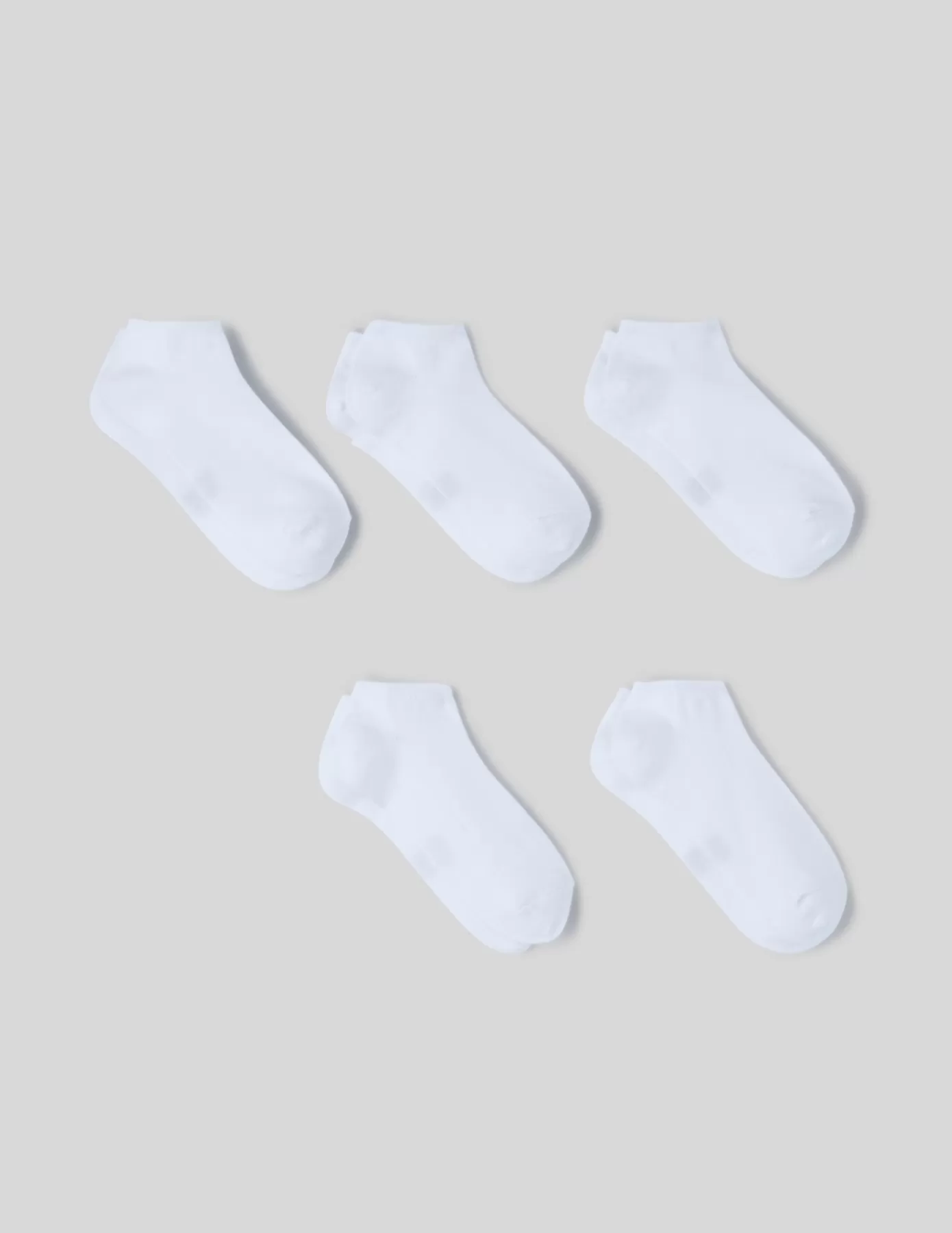 Cheap BZB Lot de 5 paires de socquettes unies Blanc