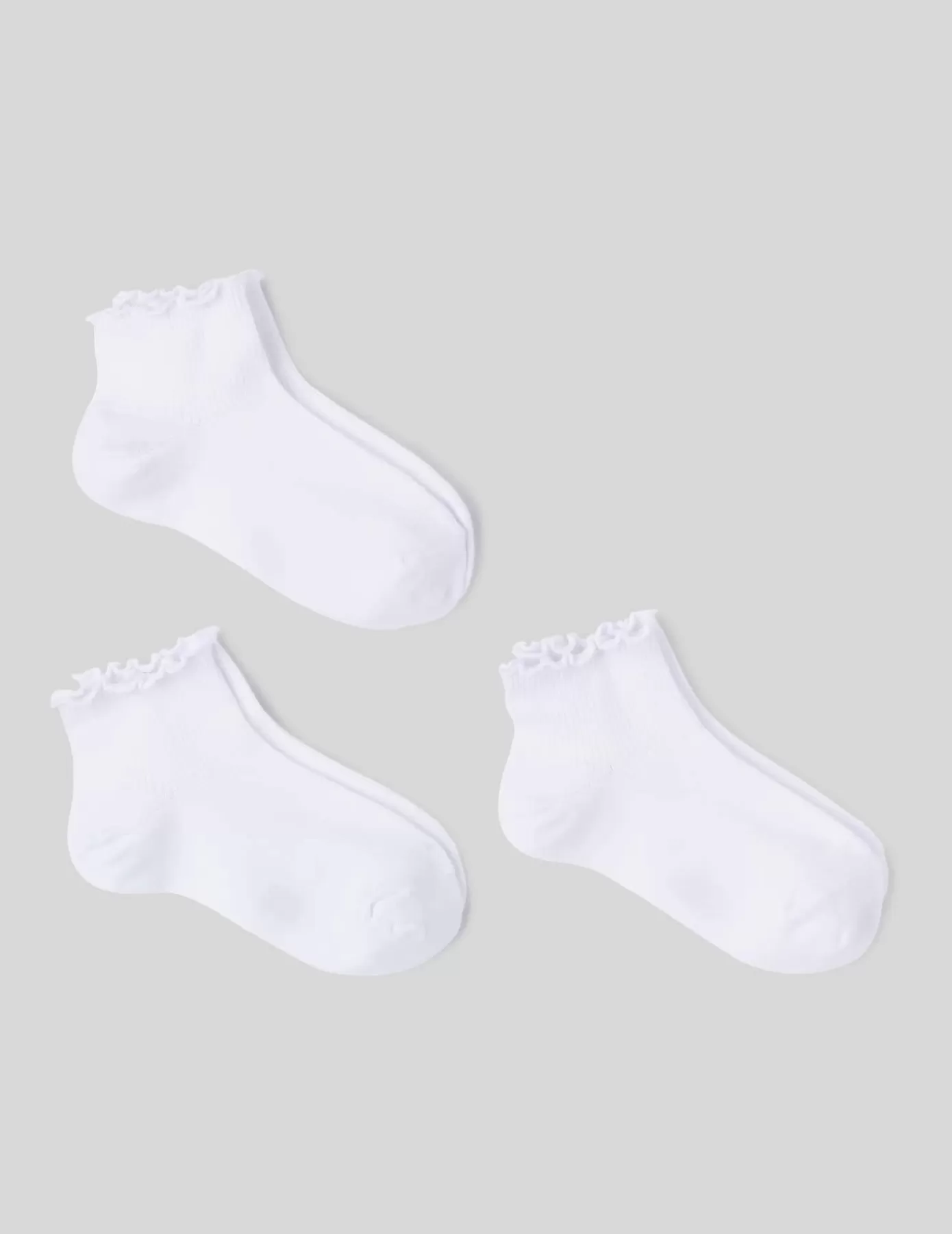 Clearance BZB Lot de 3 socquettes froufrou Blanc