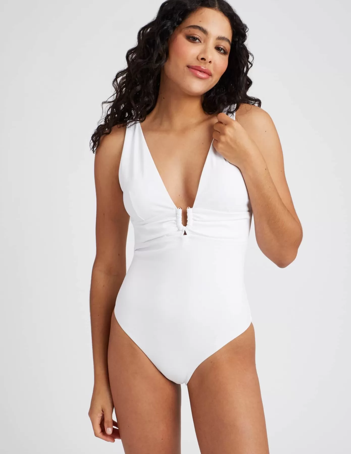 Fashion BZB Maillot de bain 1 pièce Blancécru