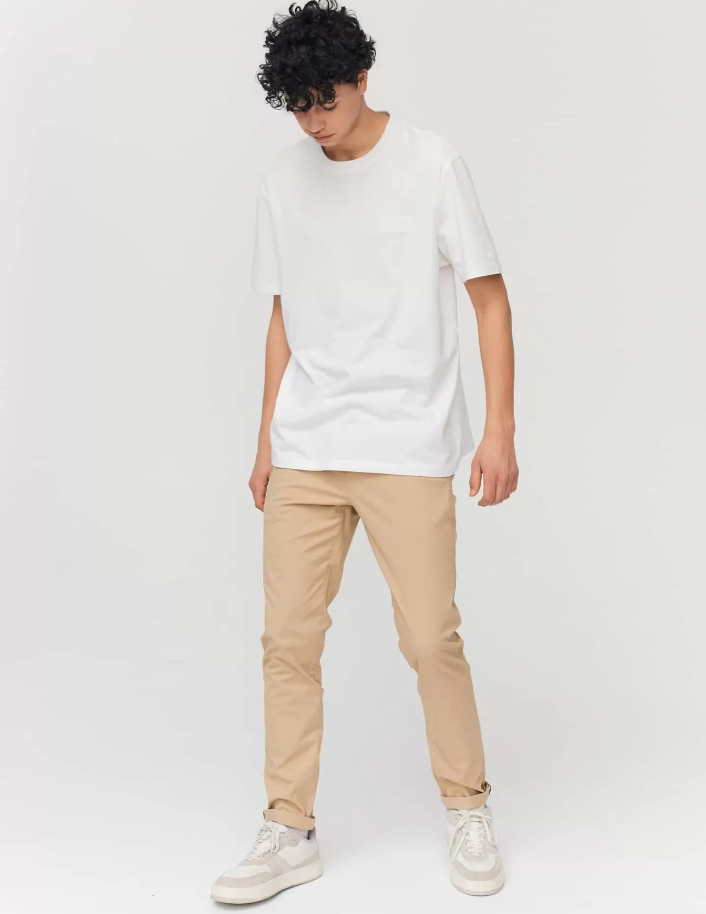 New BZB Pantalon chino ajusté Beige