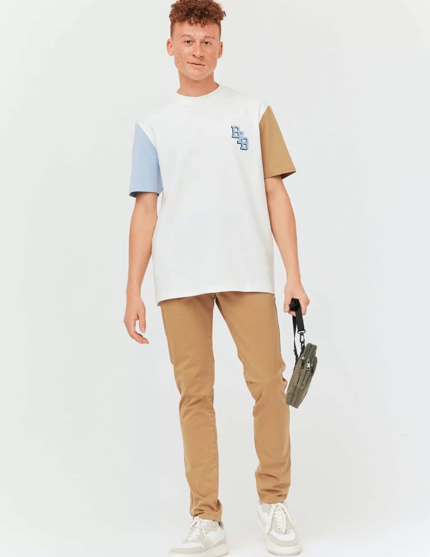 Sale BZB Pantalon chino ajusté Beige