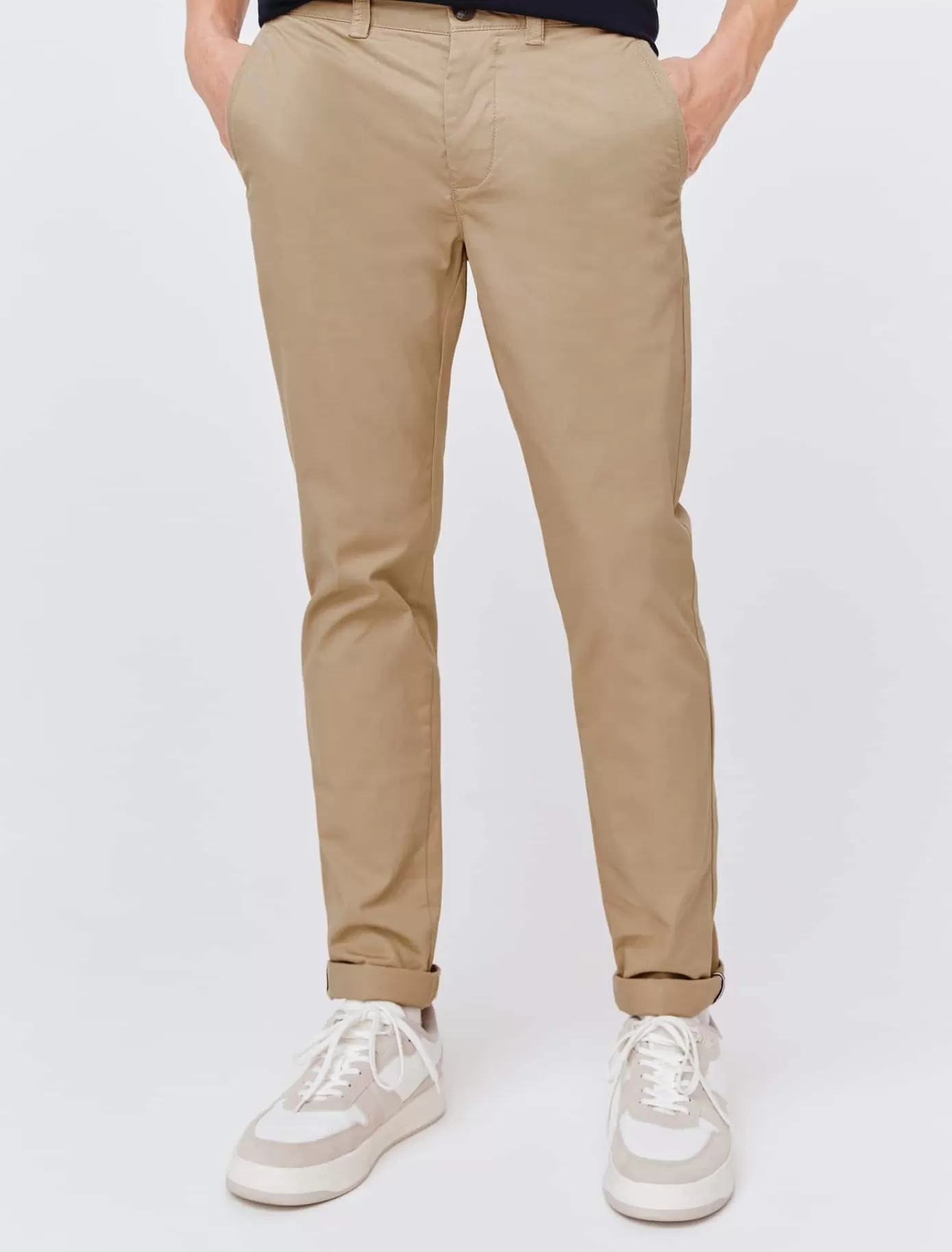 Best BZB Pantalon chino ajusté Marron