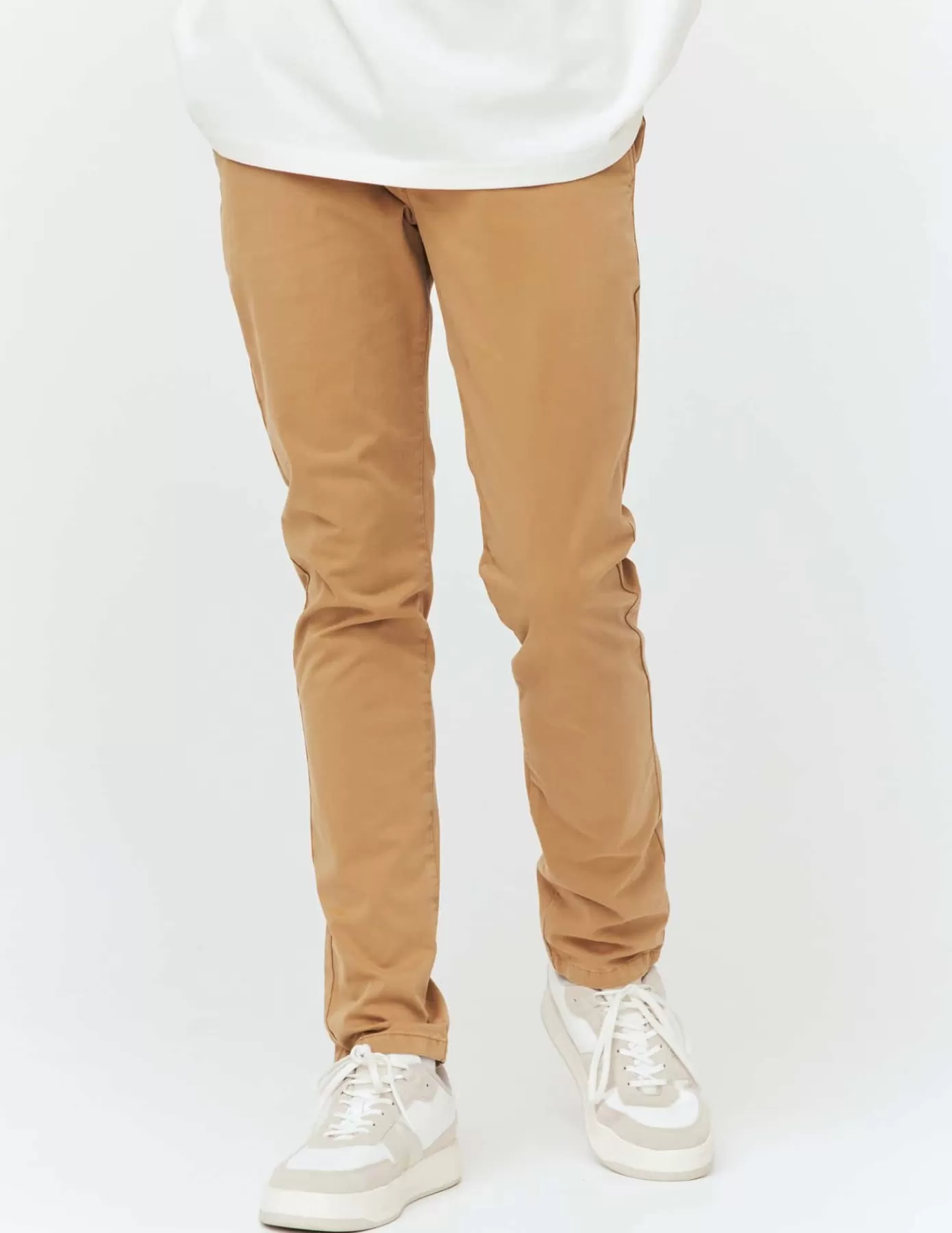 Sale BZB Pantalon chino ajusté Beige