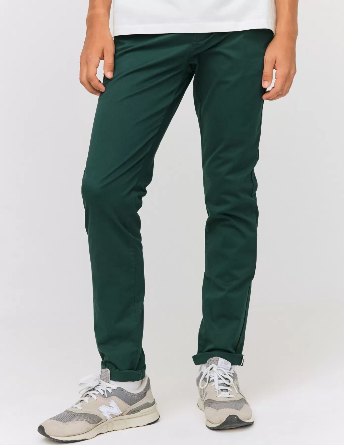 Best Sale BZB Pantalon chino ajusté Vert