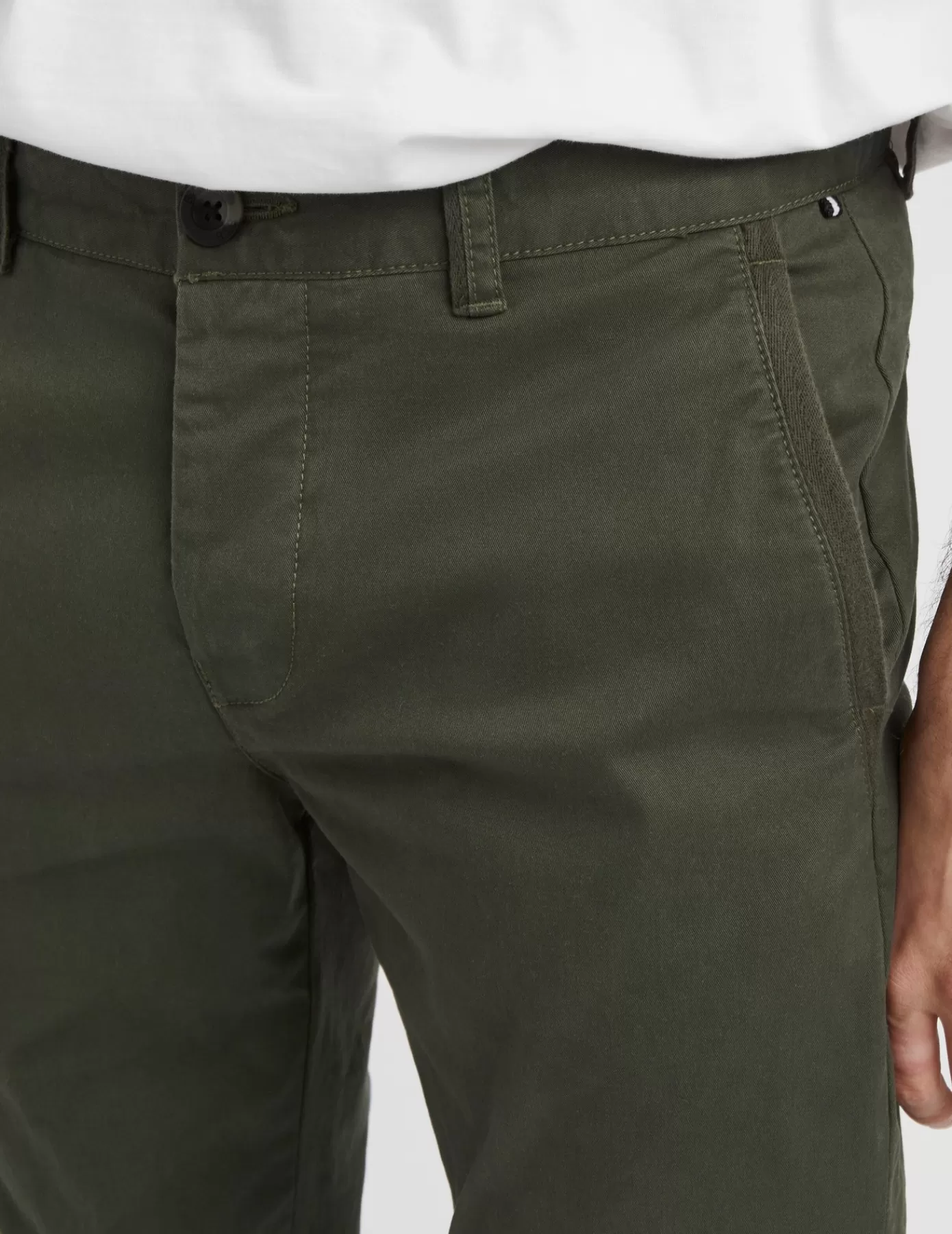 Fashion BZB Pantalon chino ajusté Vertkaki