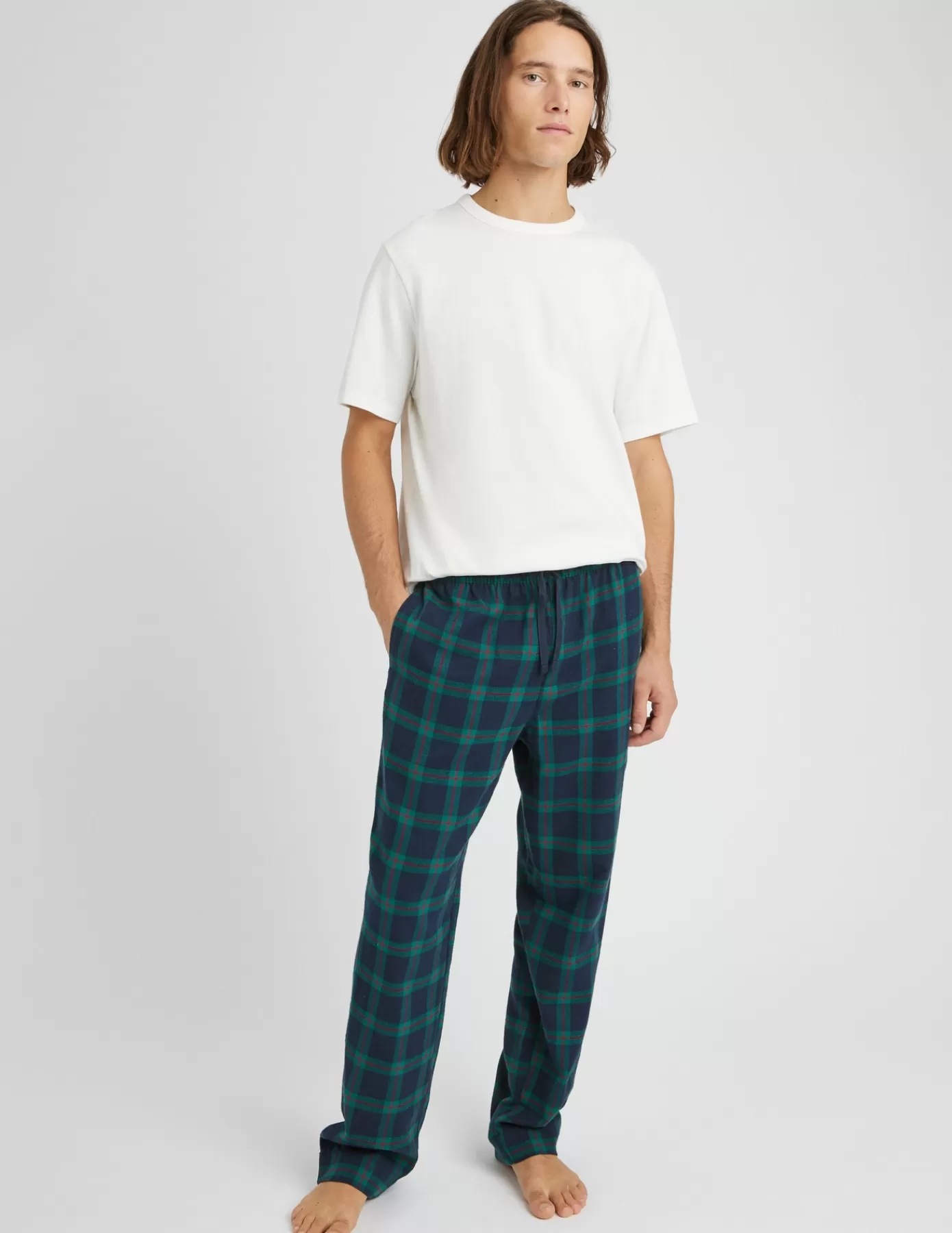 Cheap BZB Pantalon de pyjama Bleufoncé