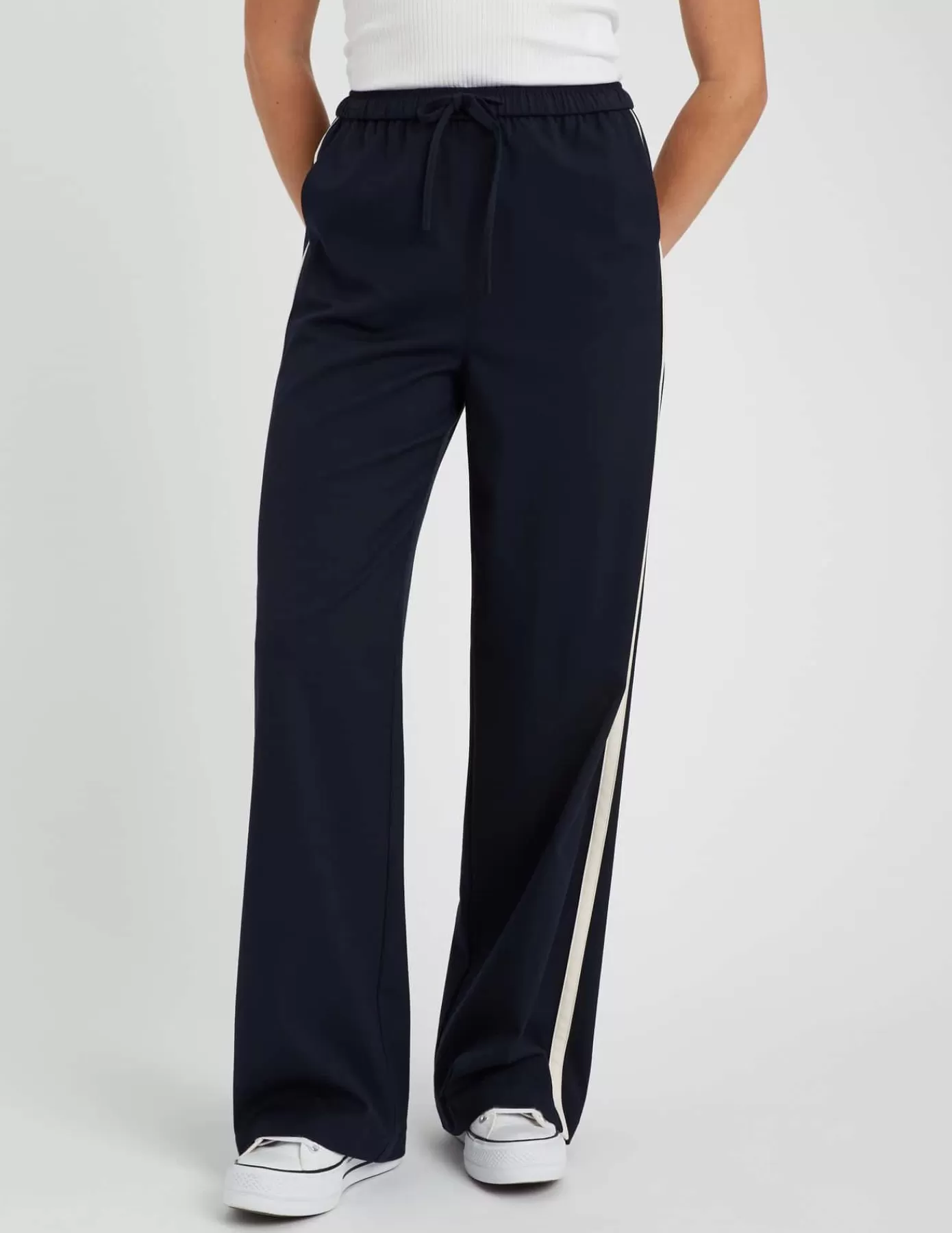 Shop BZB Pantalon jogger à bandes Bleufoncé