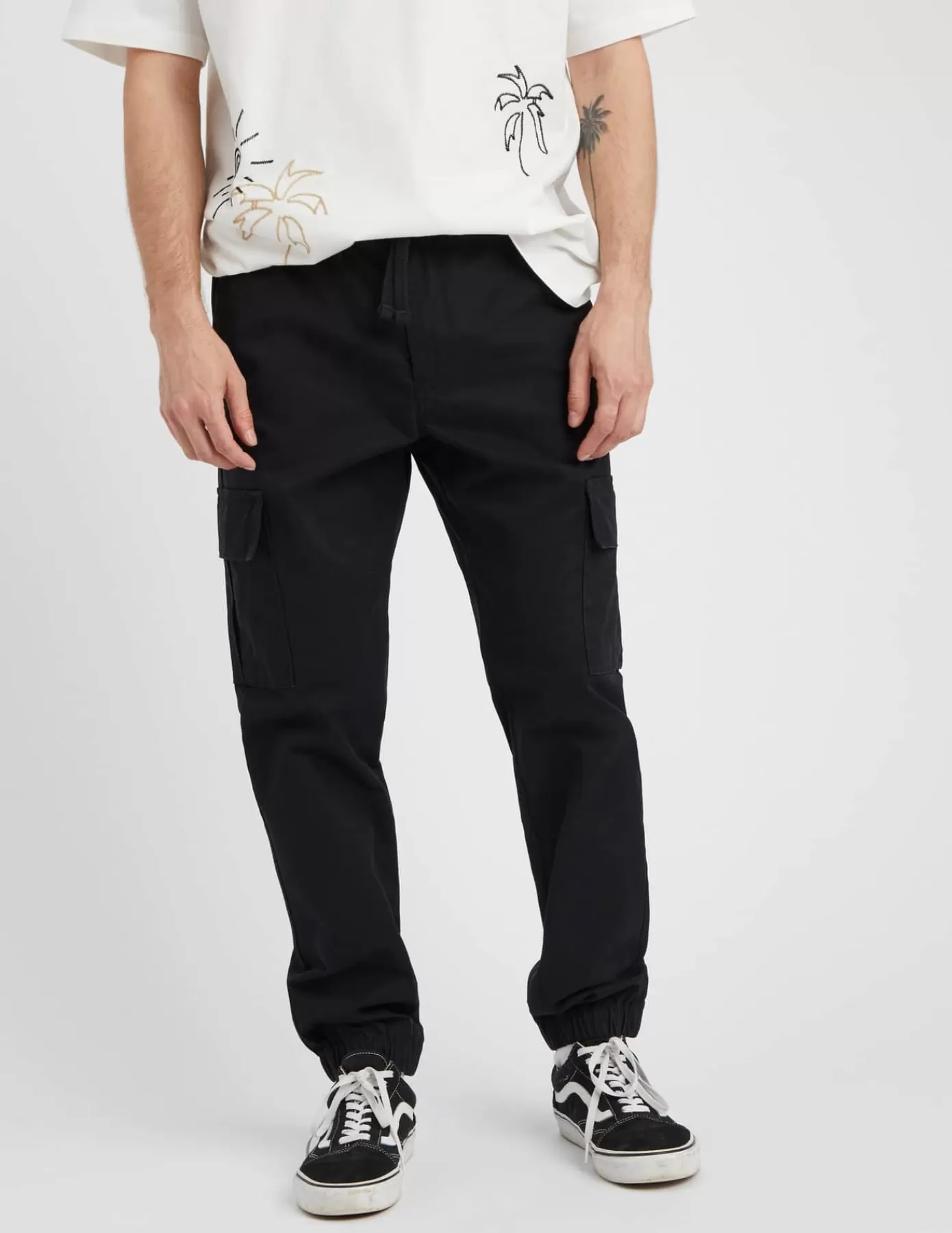 Hot BZB Pantalon Jogger cargo Noir