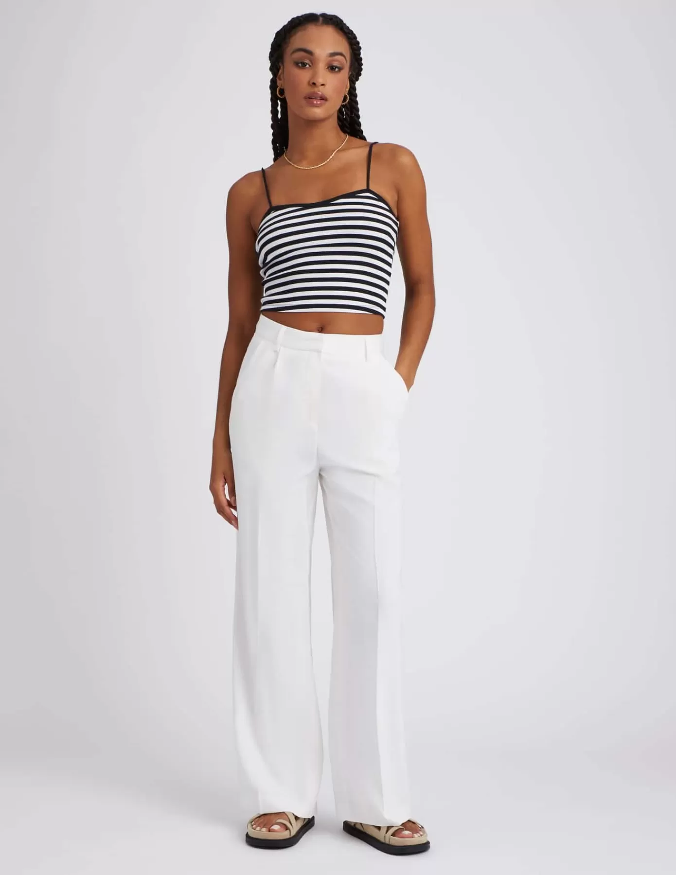 Hot BZB Pantalon tailleur Blanc