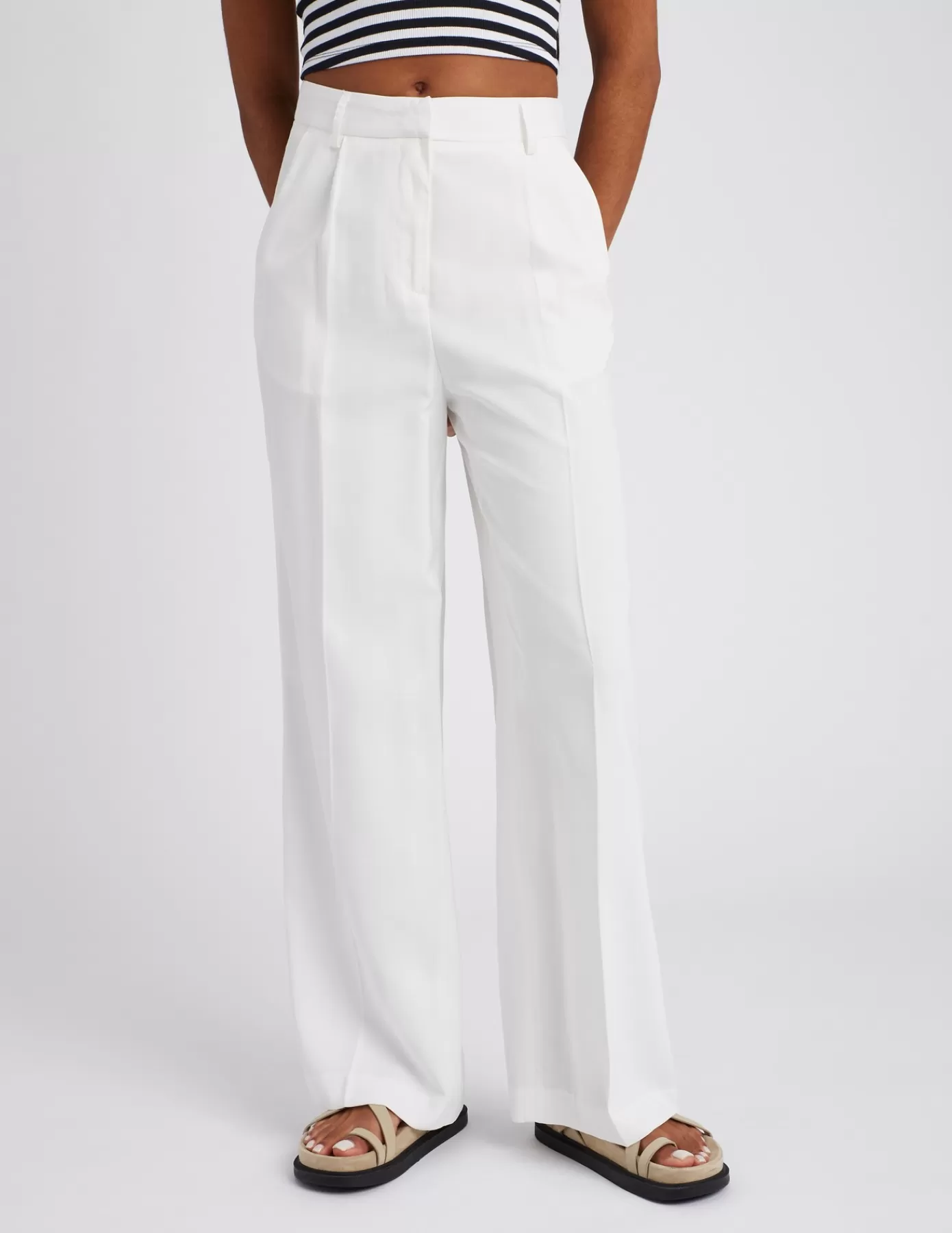 Hot BZB Pantalon tailleur Blanc