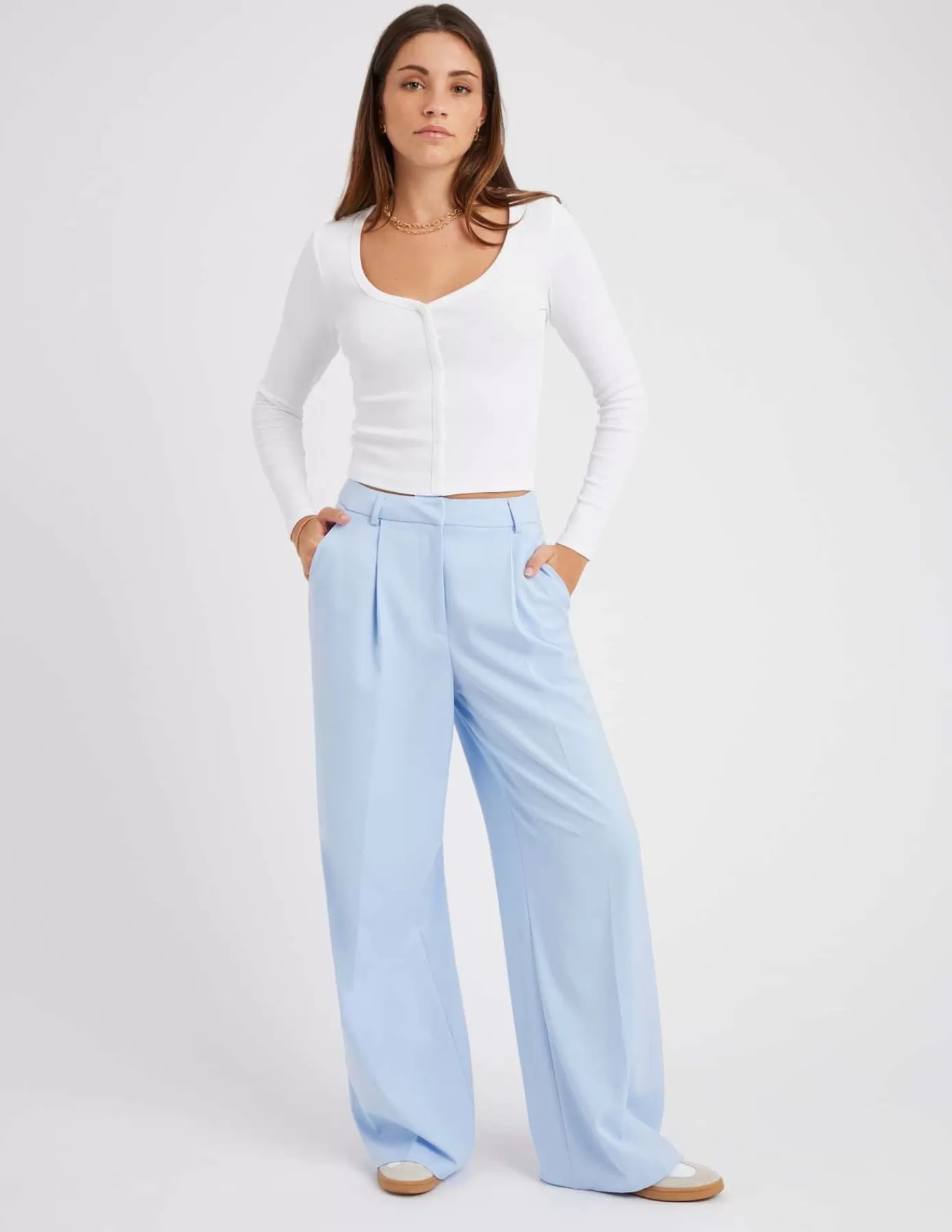 Store BZB Pantalon tailleur à pinces Bleumoyen